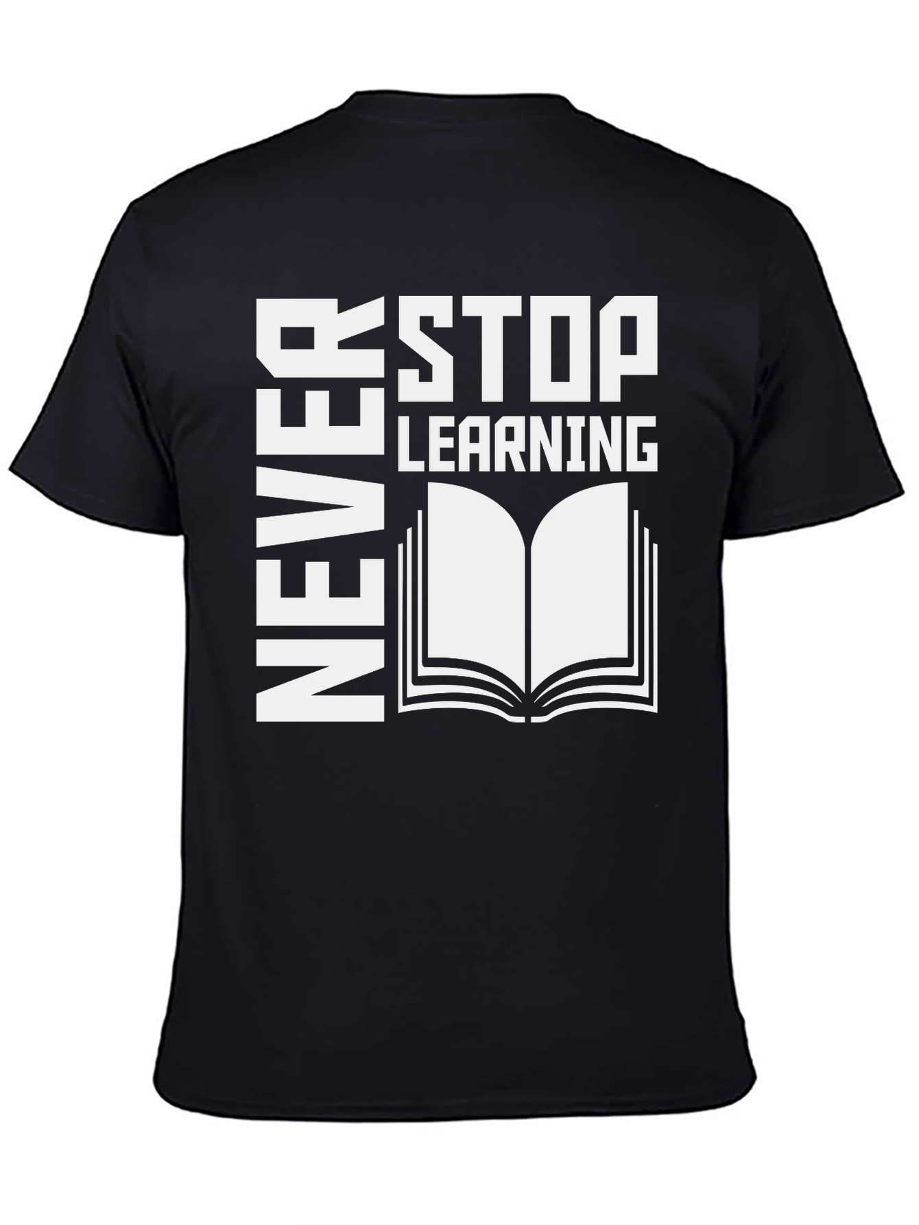 Never Stop Learning T-Shirt Book Graphic Tee