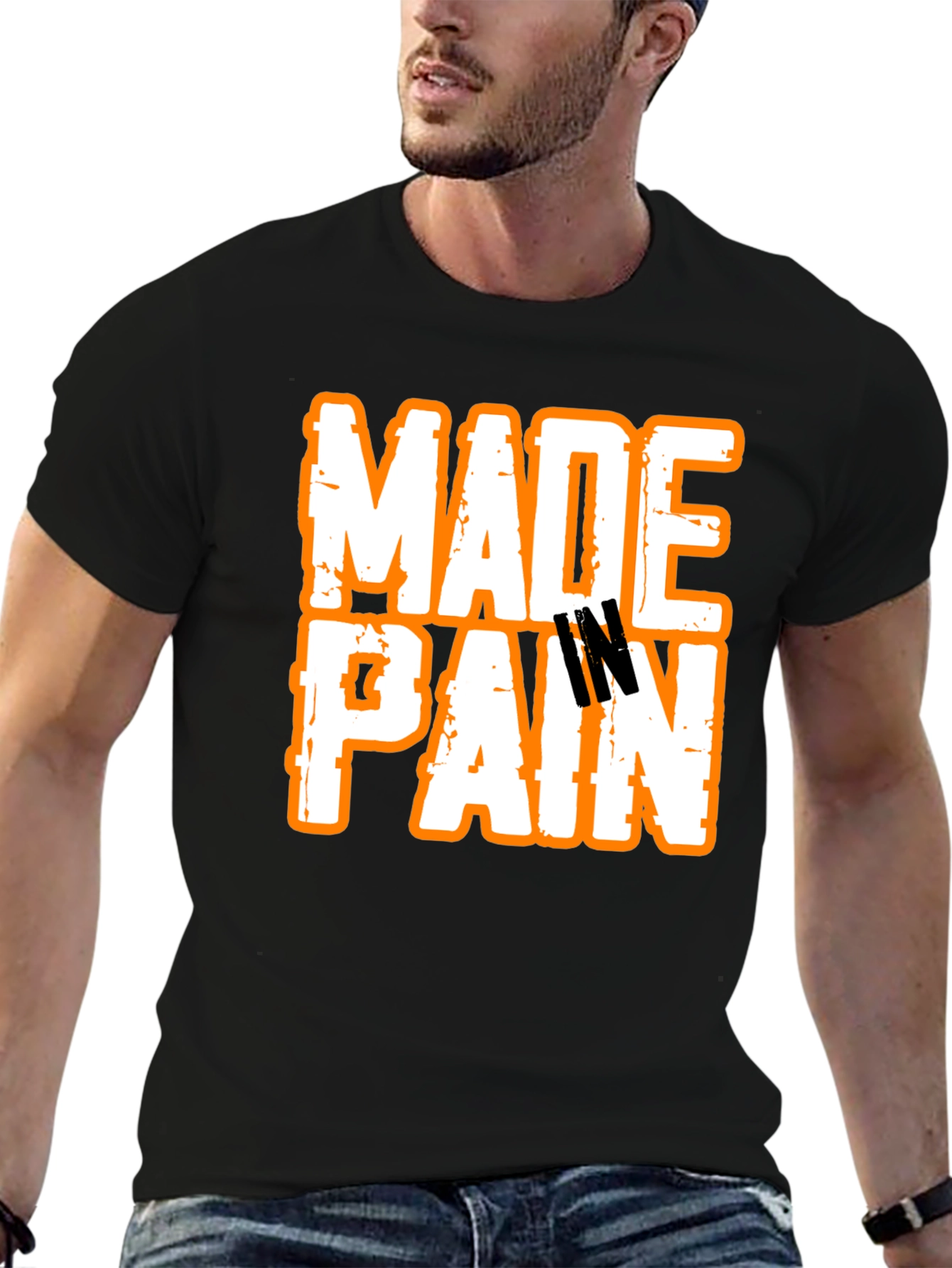 Made In Pain Black Graphic T-Shirt