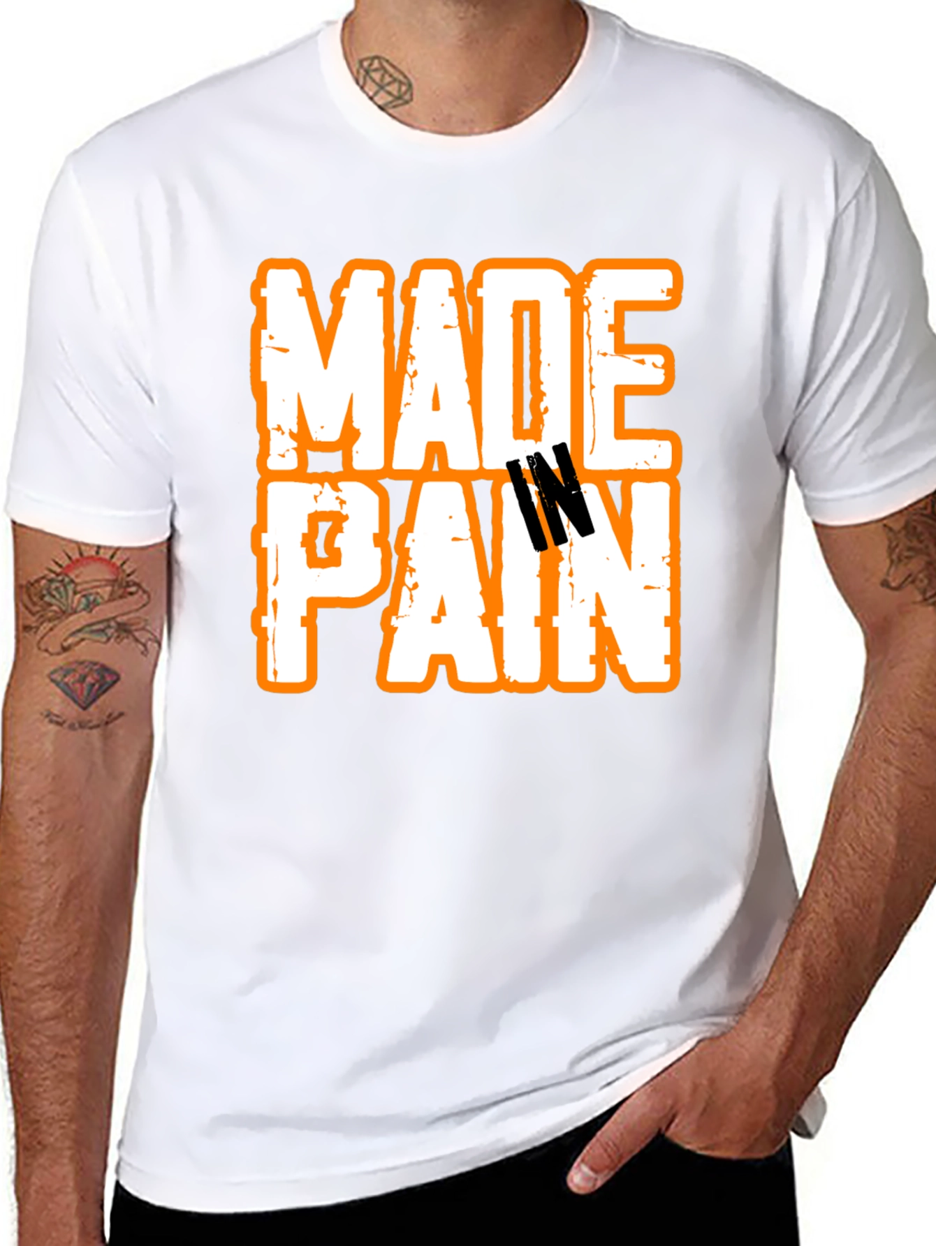 Made In Pain Black Graphic T-Shirt
