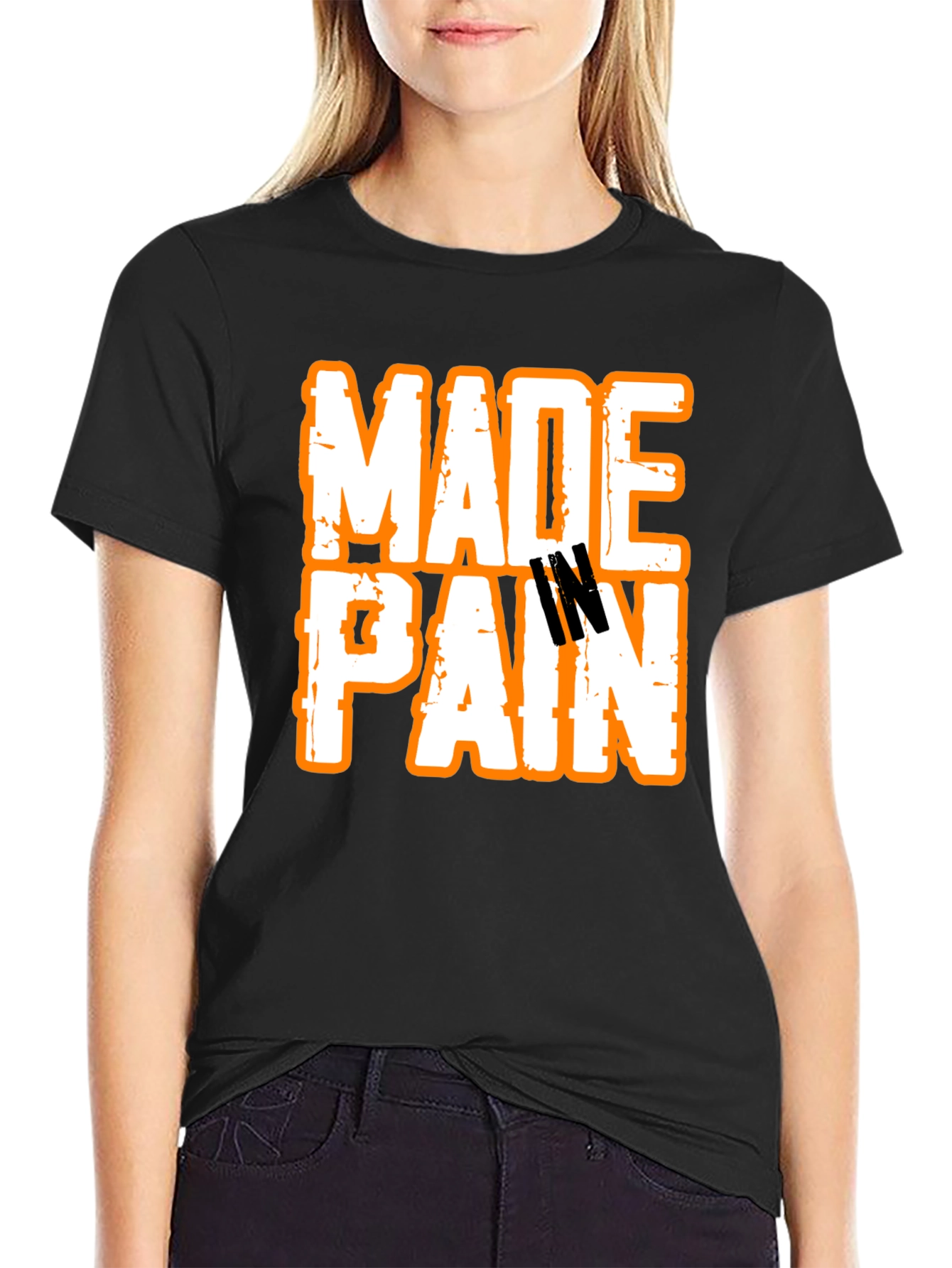 Made In Pain Black Graphic T-Shirt