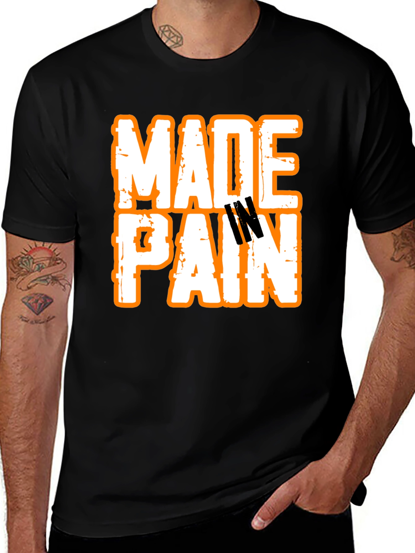 Made In Pain Black Graphic T-Shirt