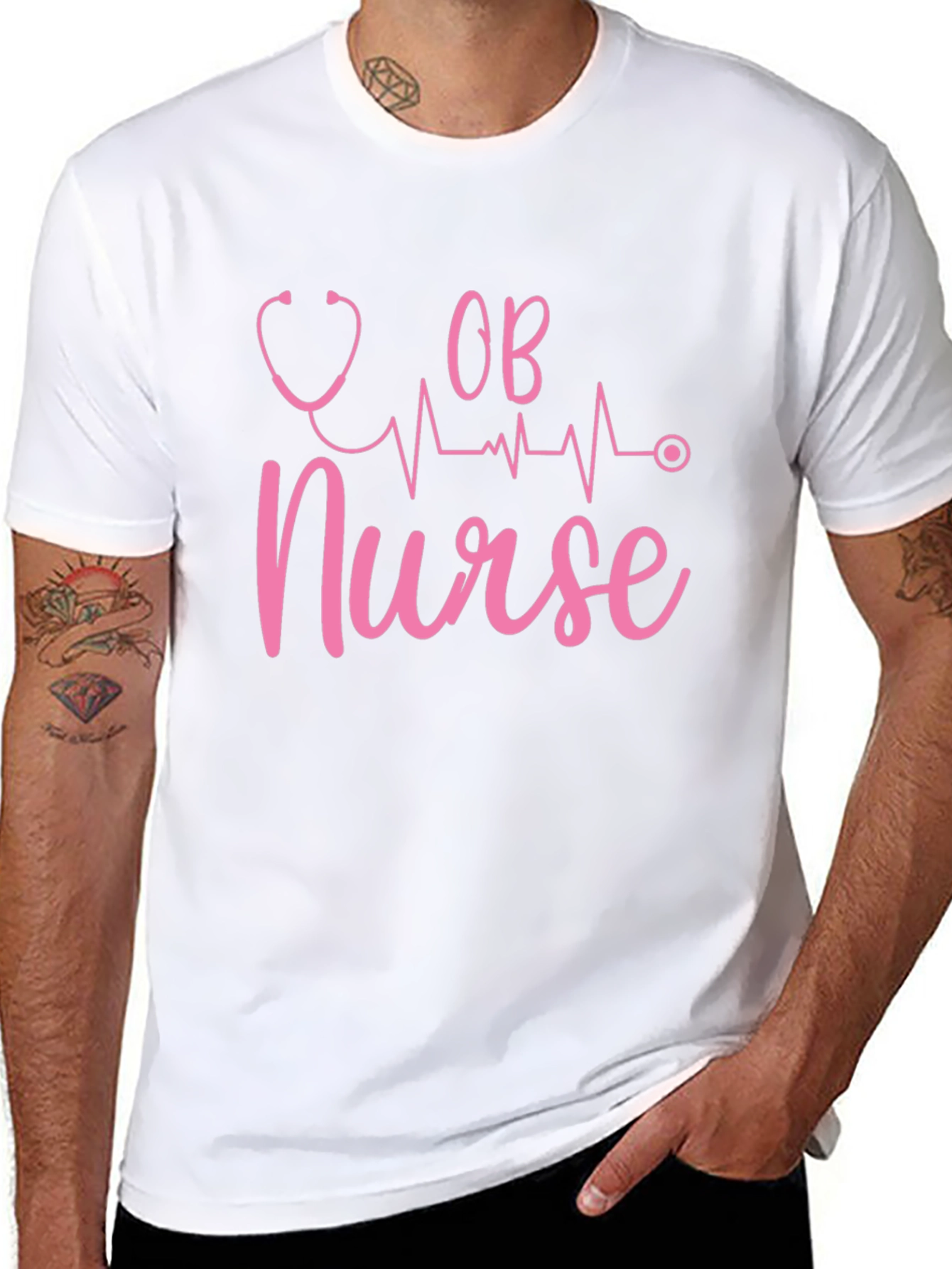 OB Nurse Black T-Shirt