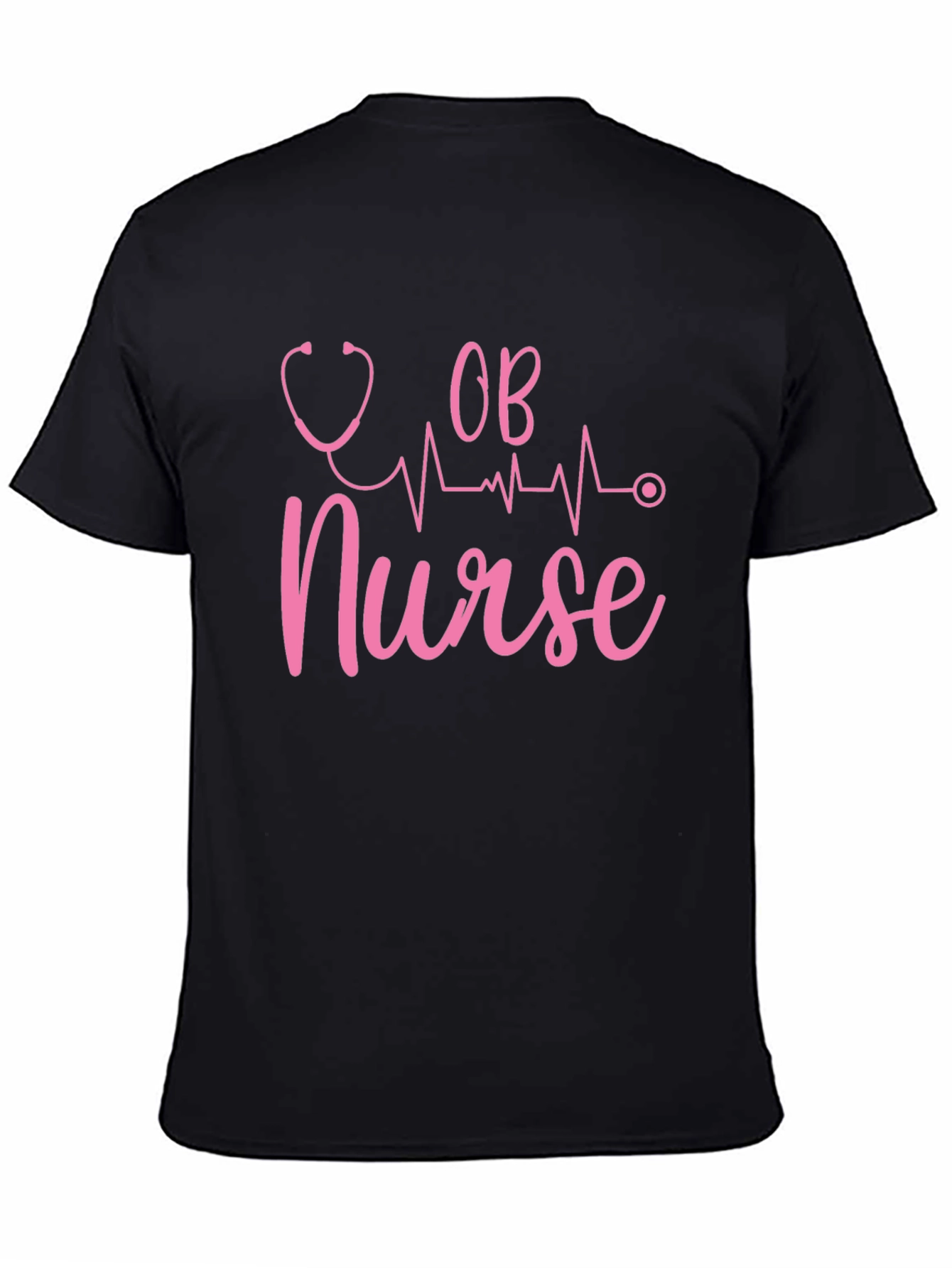 OB Nurse Black T-Shirt