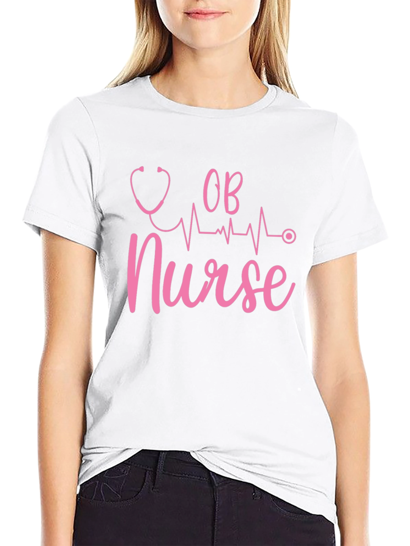 OB Nurse Black T-Shirt
