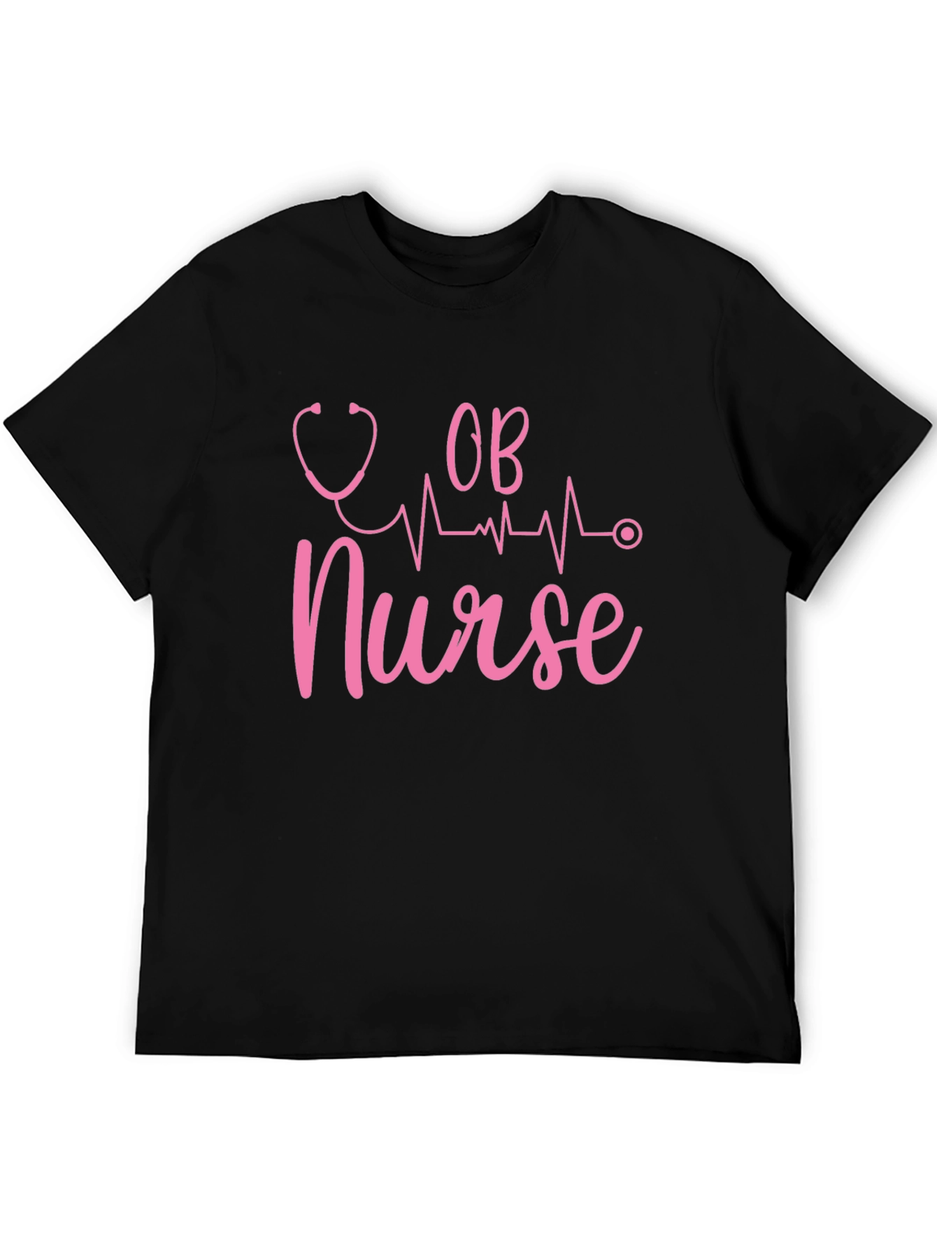OB Nurse Black T-Shirt