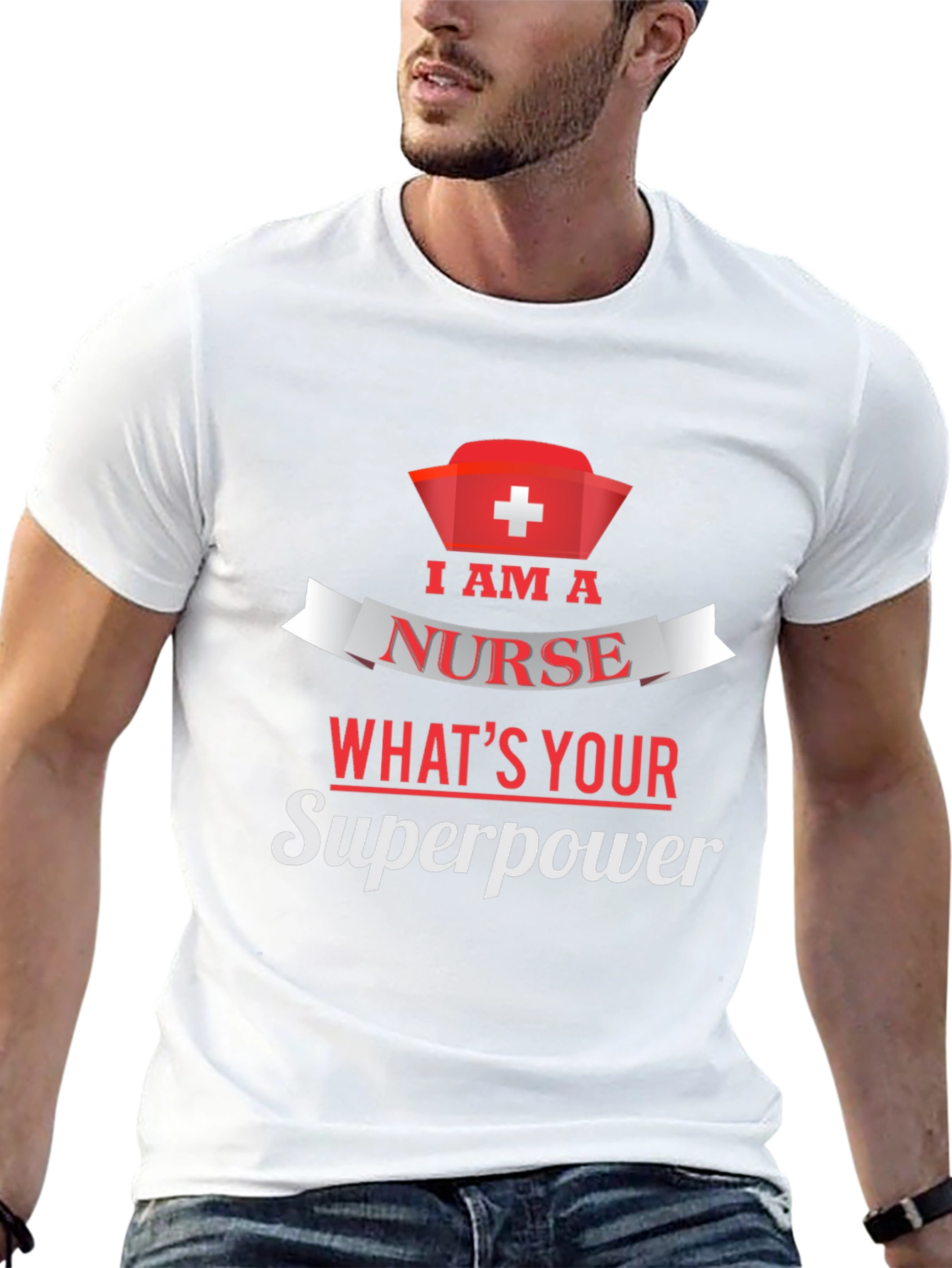 Nurse Superpower T-Shirt - Black Cotton Tee