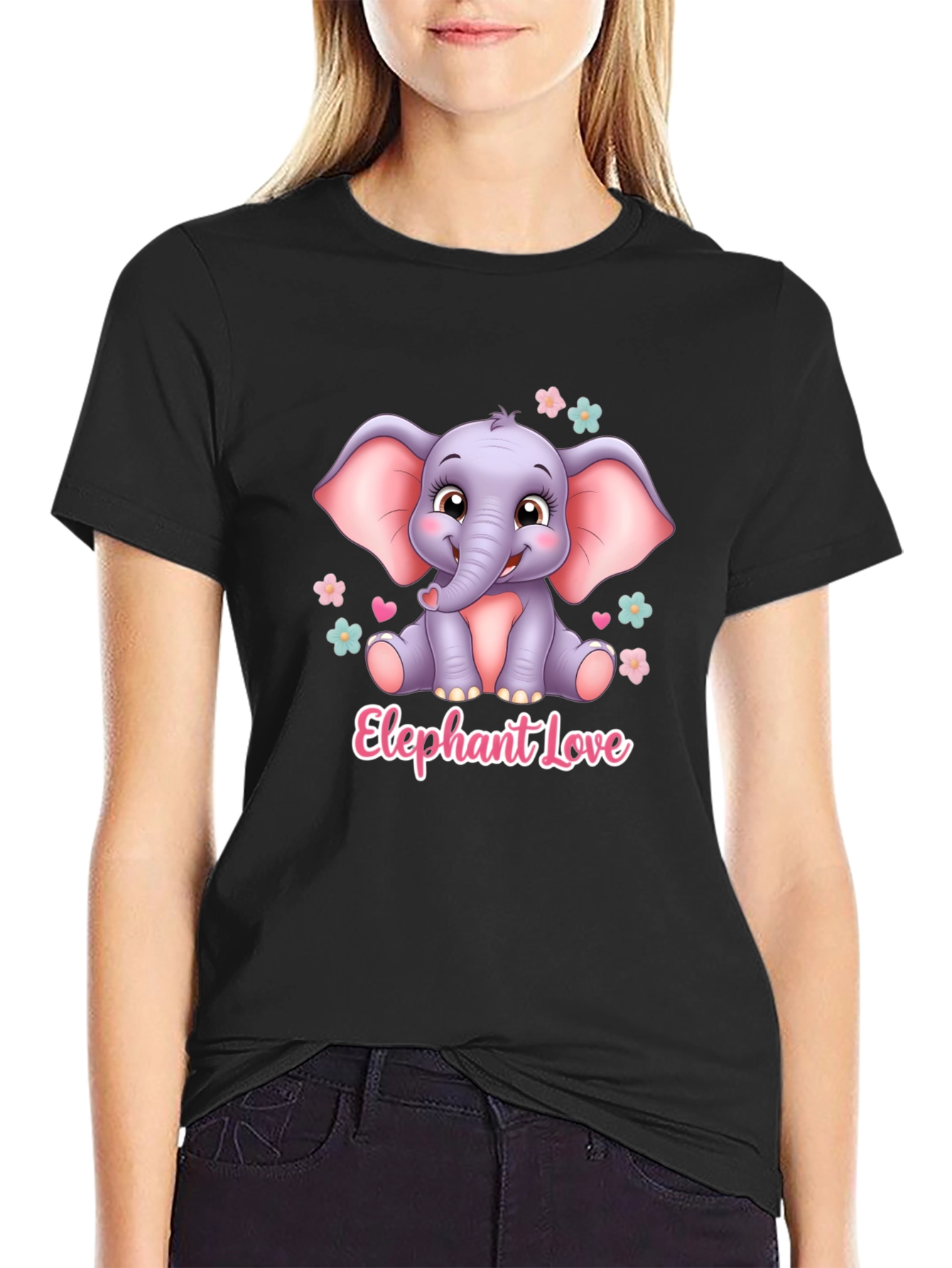 Elephant Love T-Shirt - Cute Animal Design