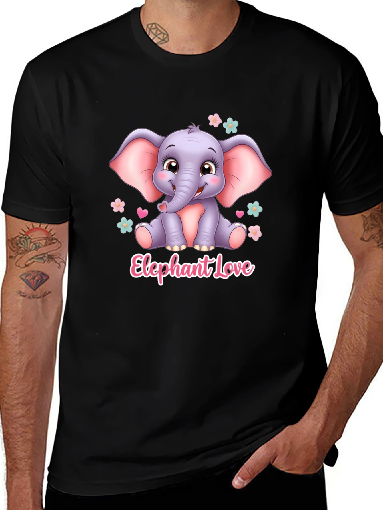 Elephant Love T-Shirt - Cute Animal Design