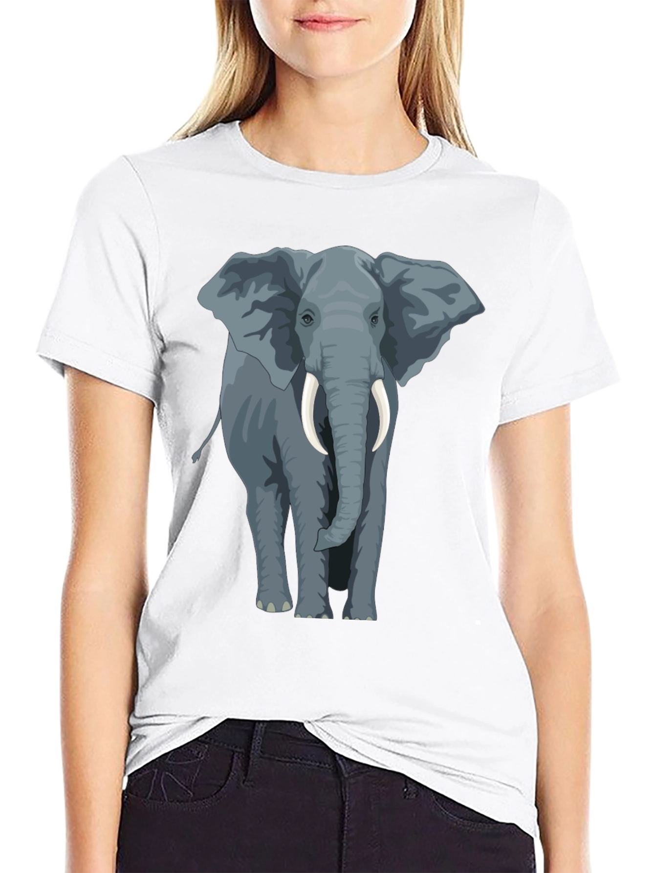 Elephant Graphic Tee - Mens Black T-Shirt