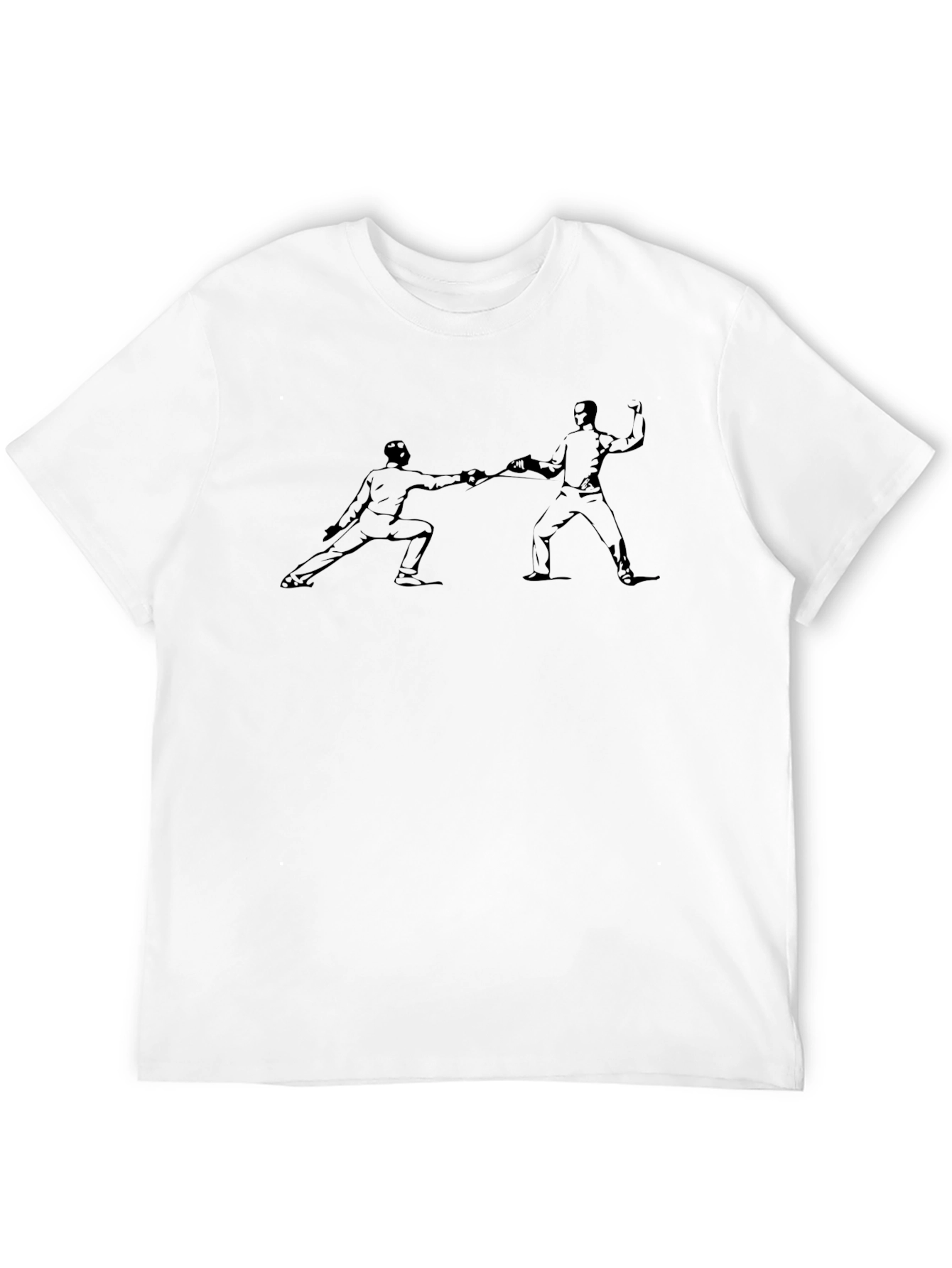 Fencing Duel Graphic Tee - Black Casual Shirt