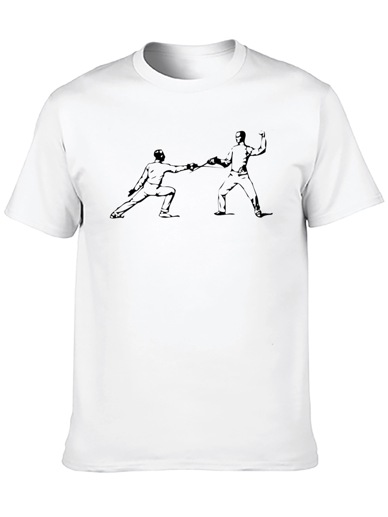 Fencing Duel Graphic Tee - Black Casual Shirt