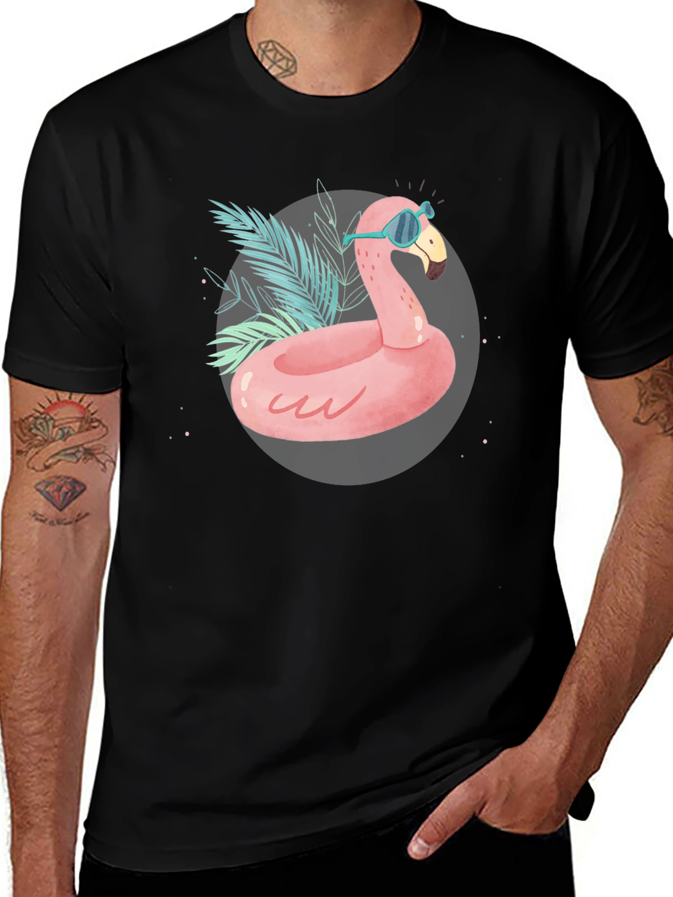 Flamingo Pool Float T-Shirt - Summer Vibes