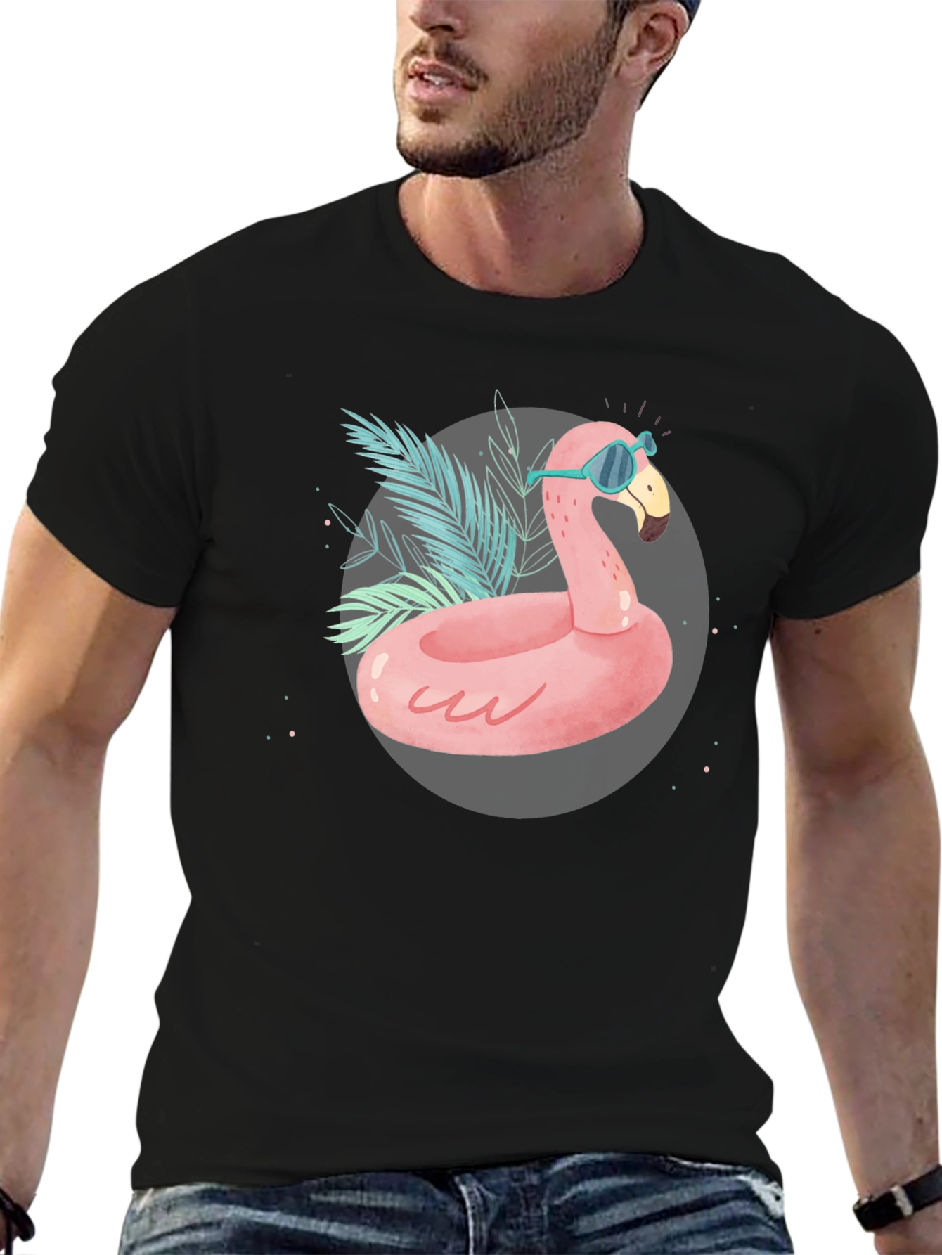 Flamingo Pool Float T-Shirt - Summer Vibes