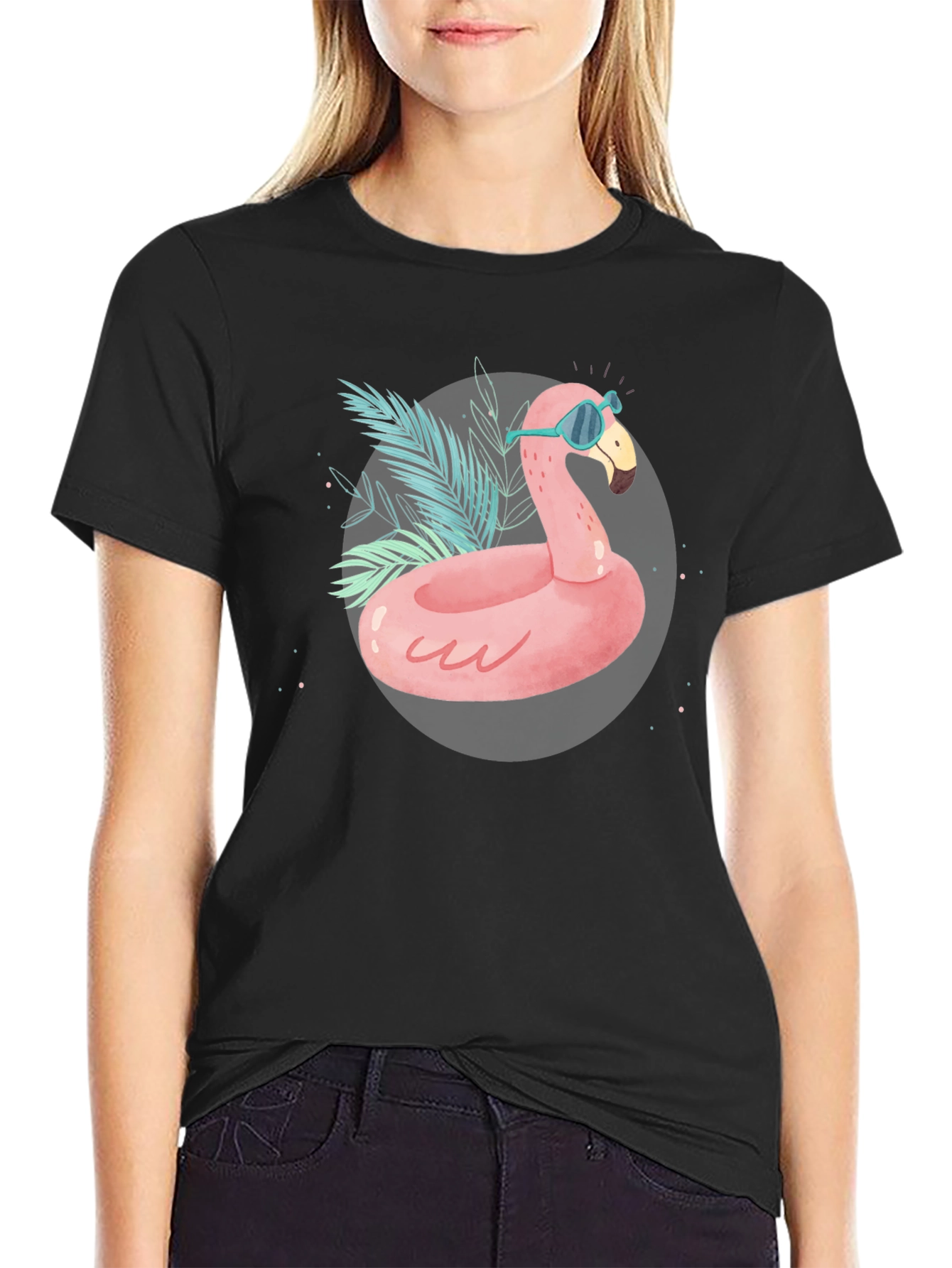Flamingo Pool Float T-Shirt - Summer Vibes