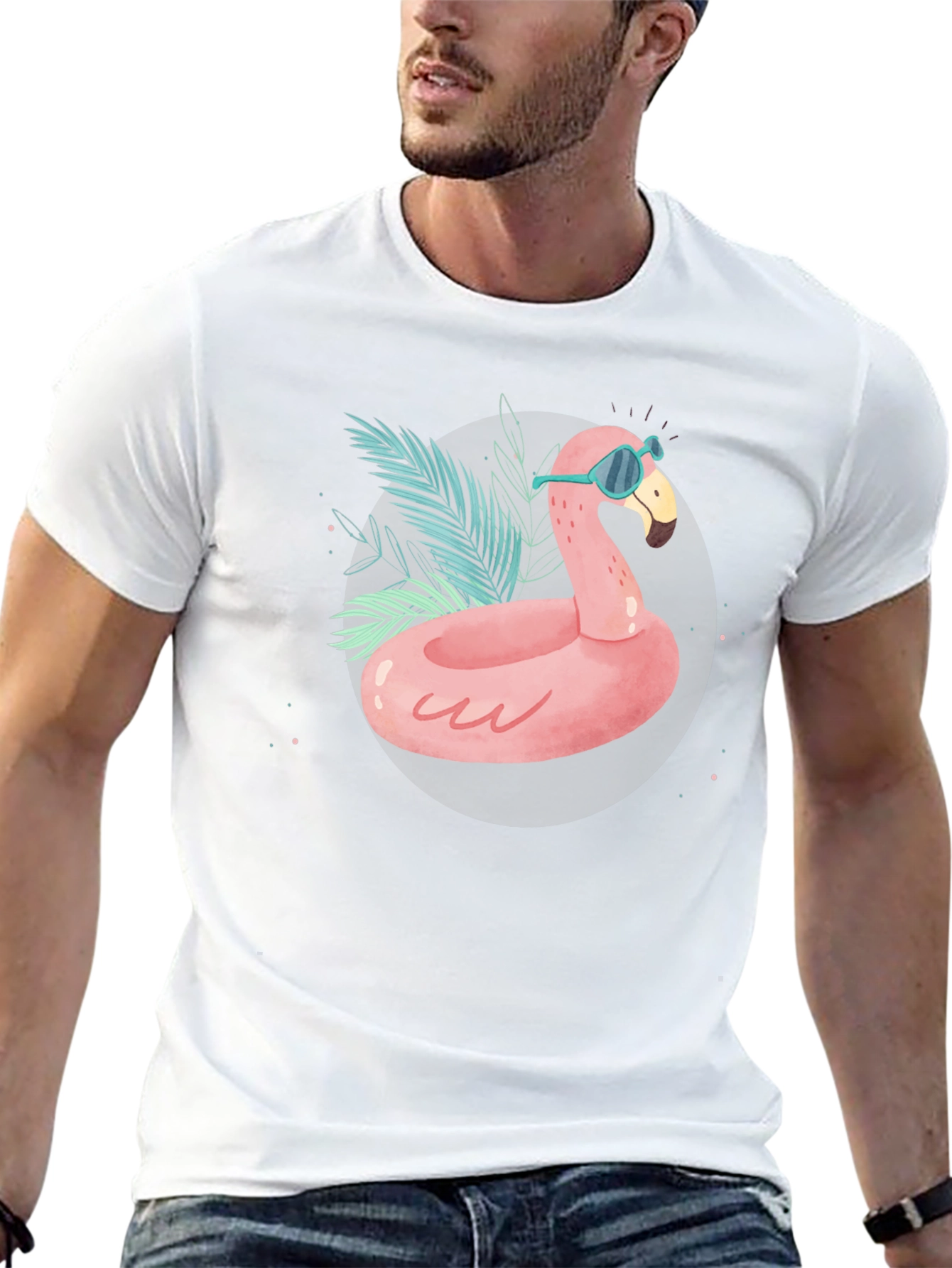Flamingo Pool Float T-Shirt - Summer Vibes