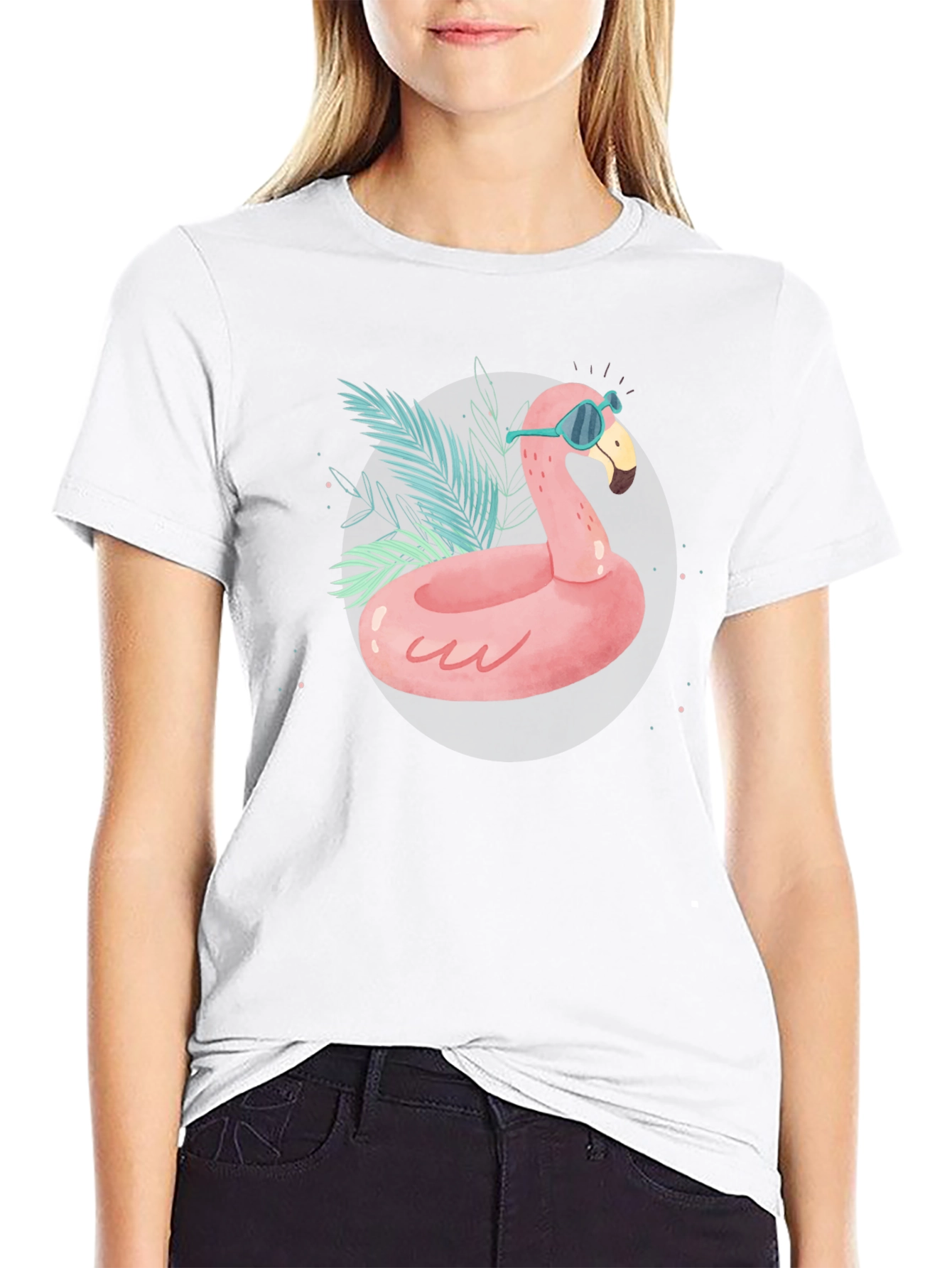 Flamingo Pool Float T-Shirt - Summer Vibes