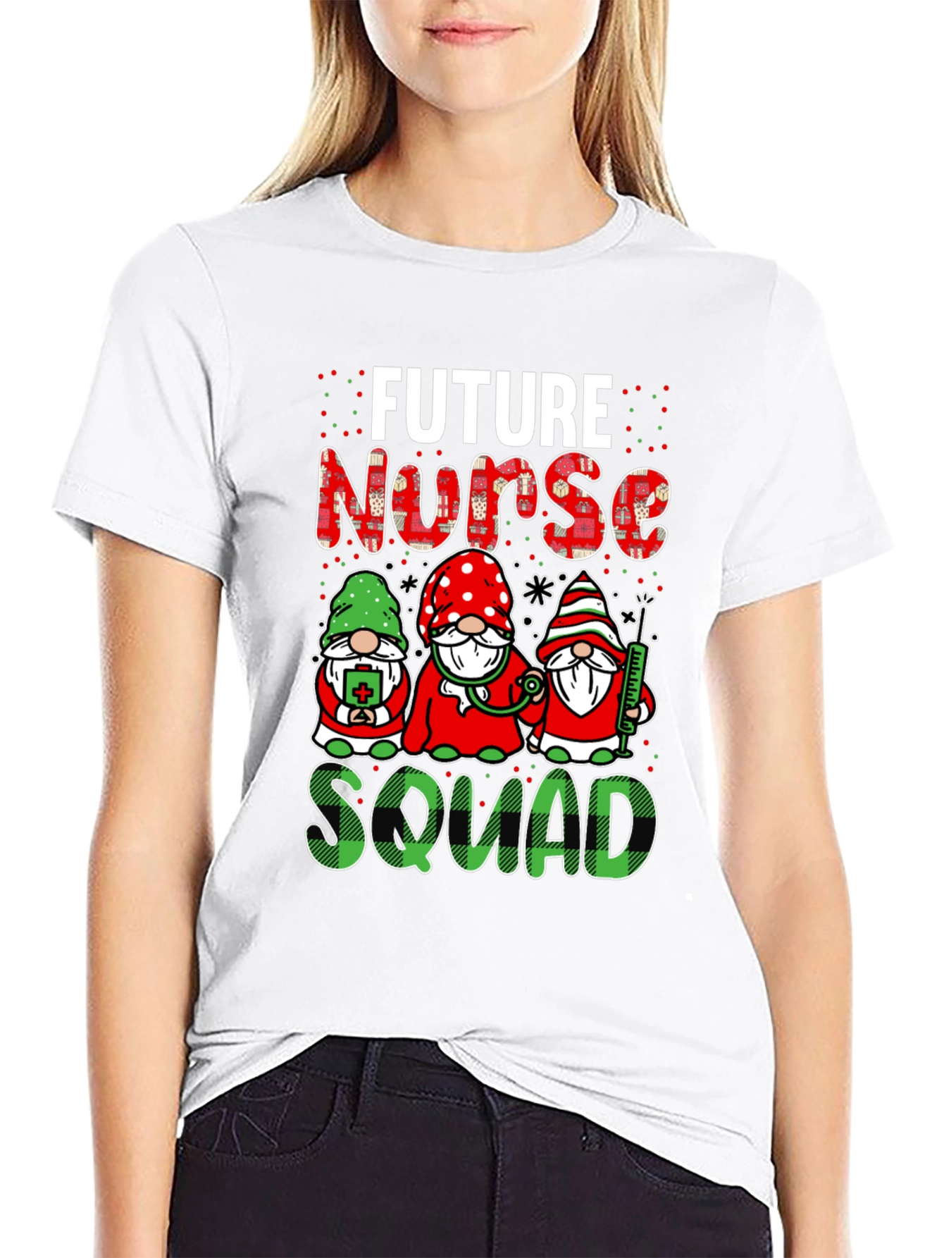 Future Nurse Squad T-Shirt Cute Gnomes Design