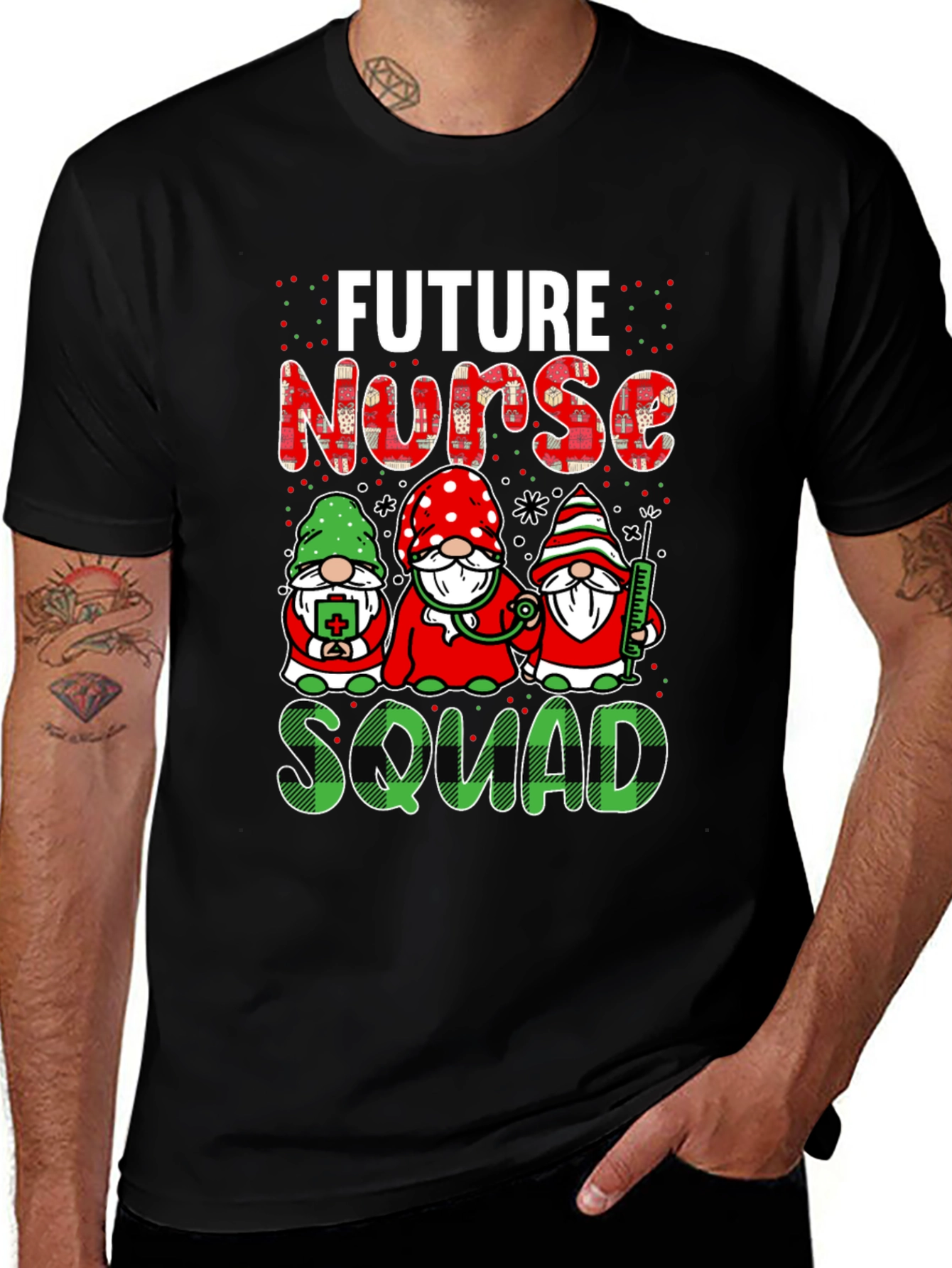Future Nurse Squad T-Shirt Cute Gnomes Design