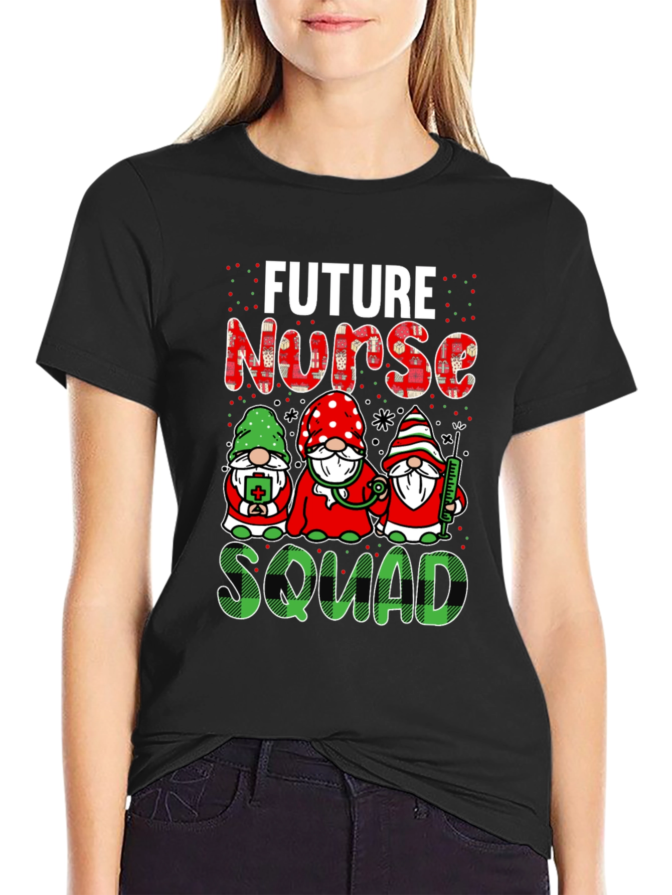 Future Nurse Squad T-Shirt Cute Gnomes Design