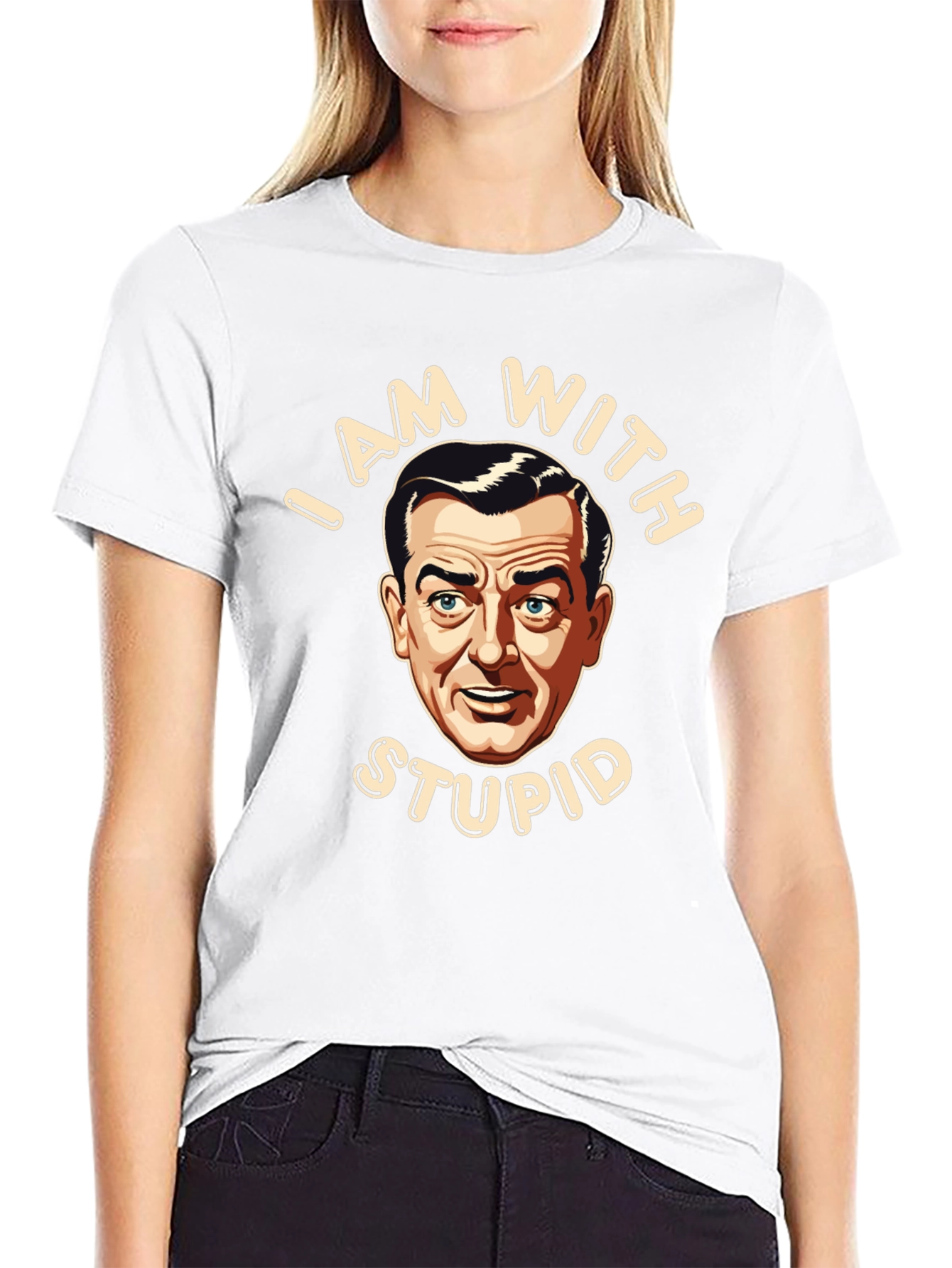 I Am With Stupid Graphic T-Shirt