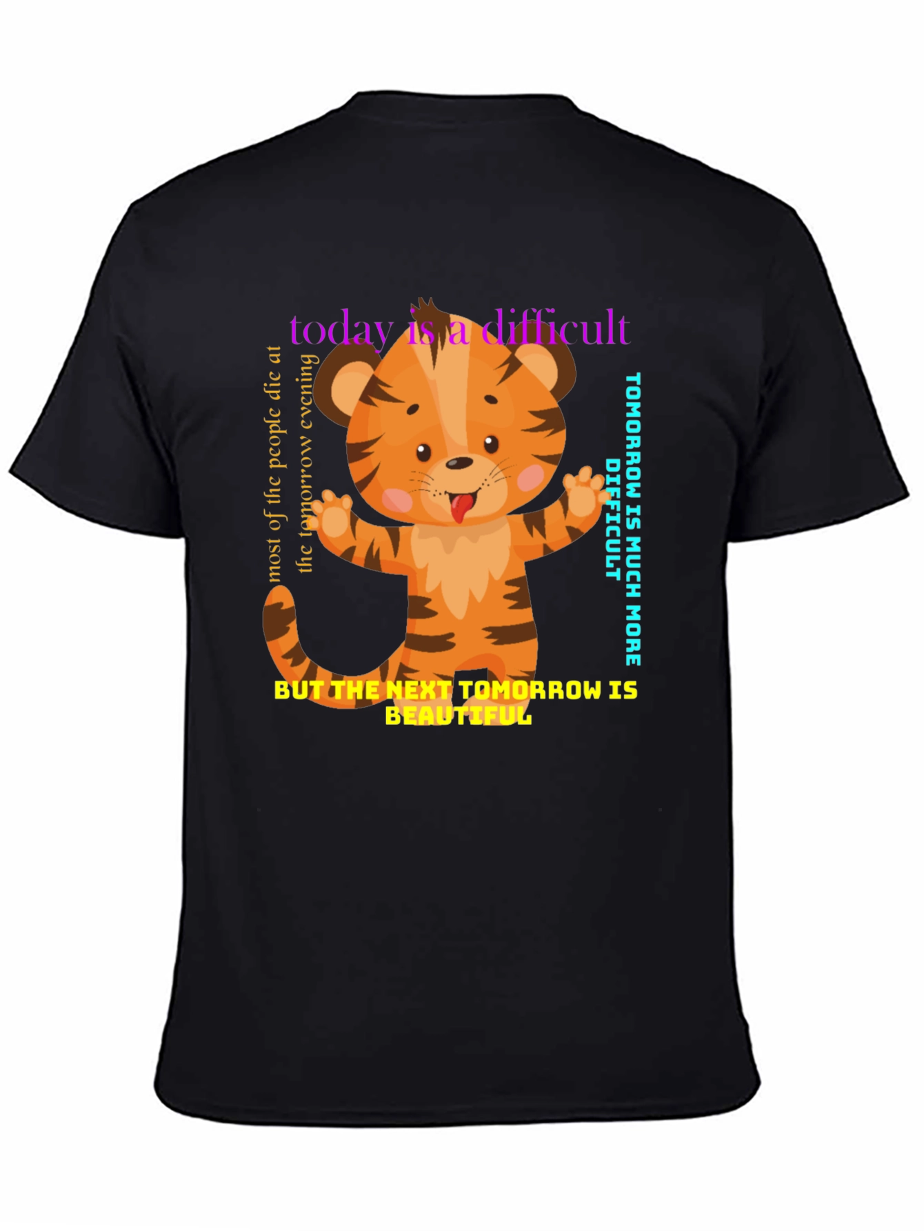 Cute Tiger Graphic Tee - Motivational Design