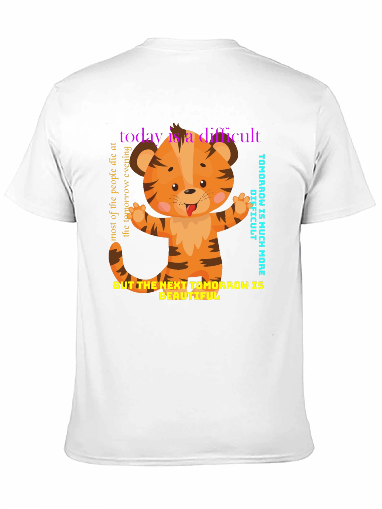 Cute Tiger Graphic Tee - Motivational Design