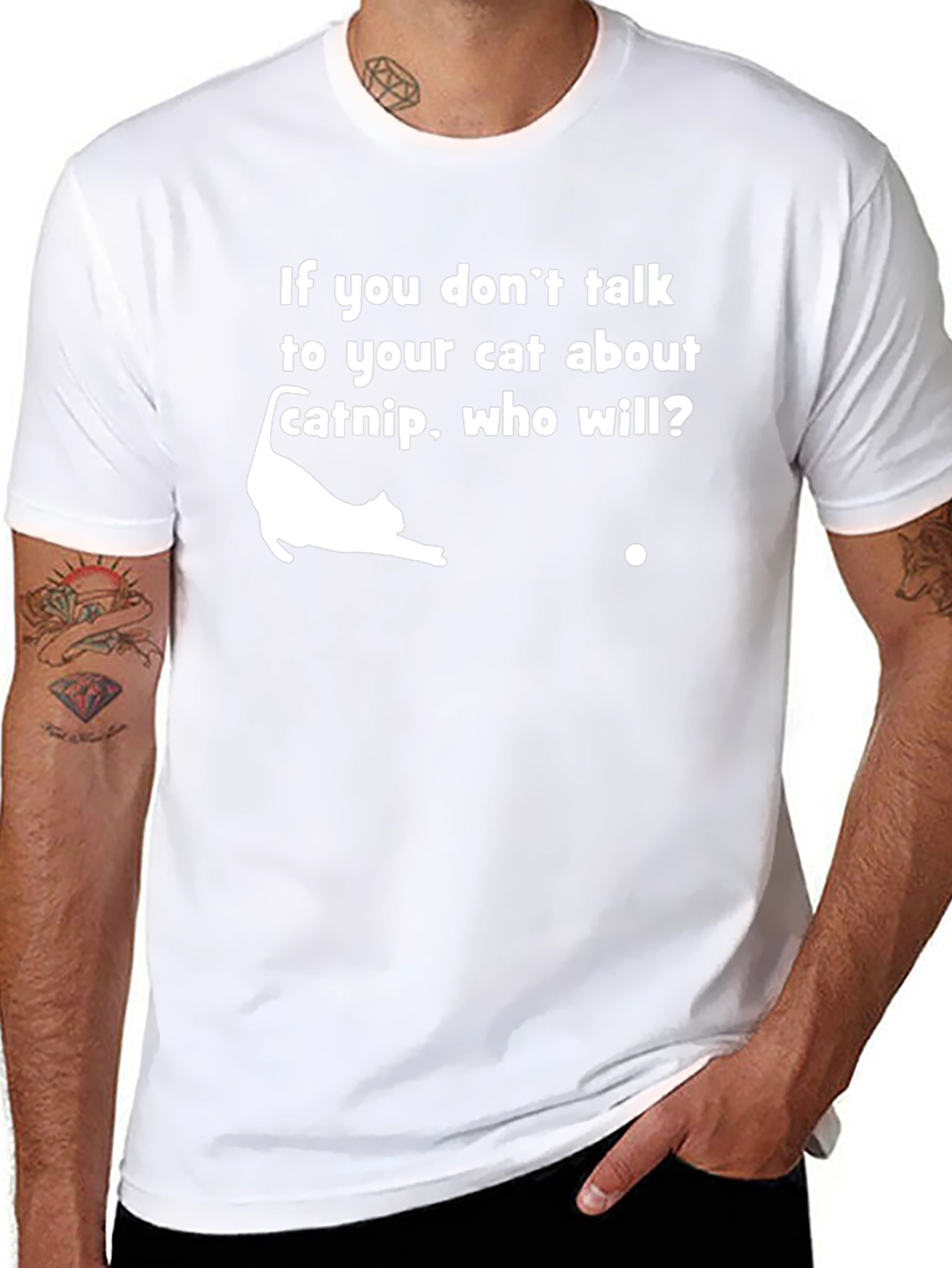 Catnip Cat Lover Graphic T-Shirt - Unisex Black Tee