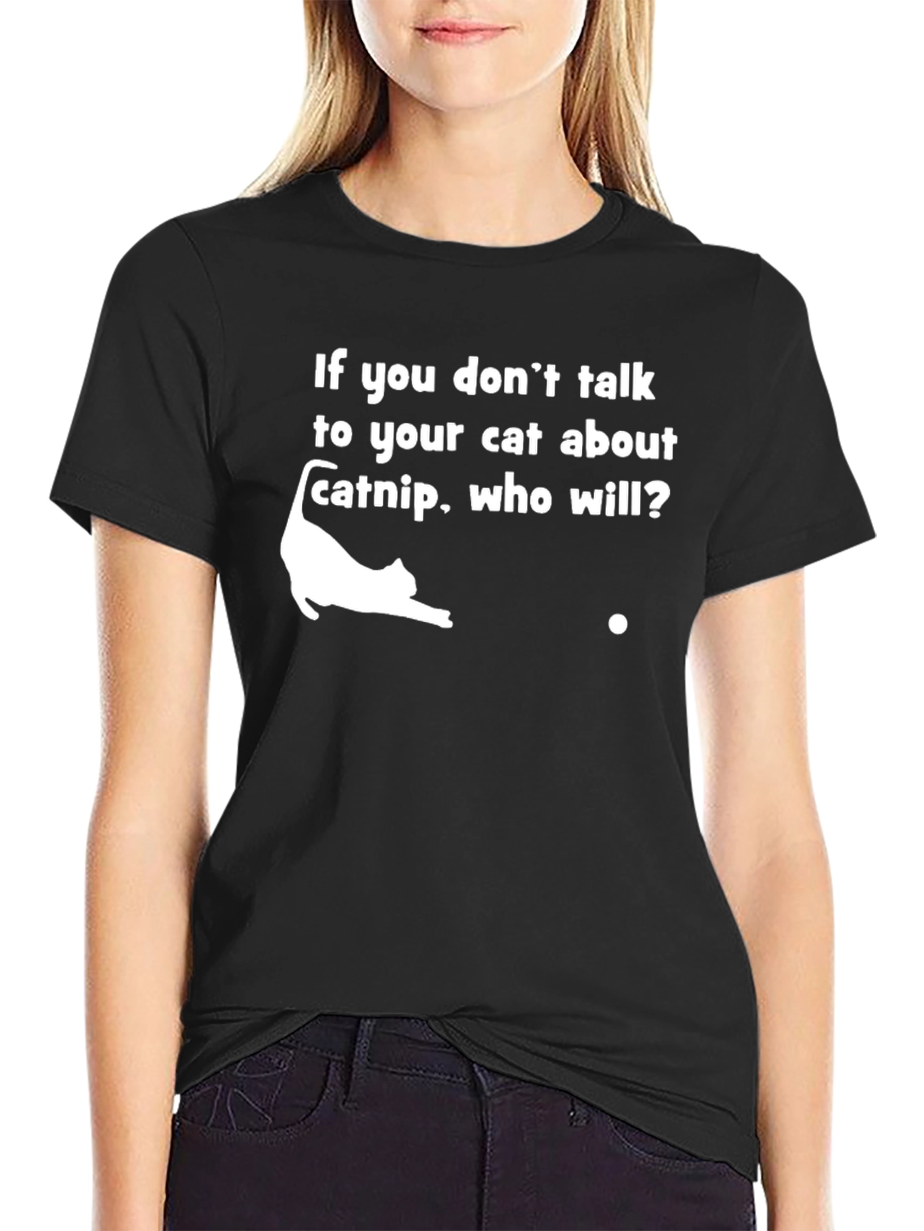 Catnip Cat Lover Graphic T-Shirt - Unisex Black Tee