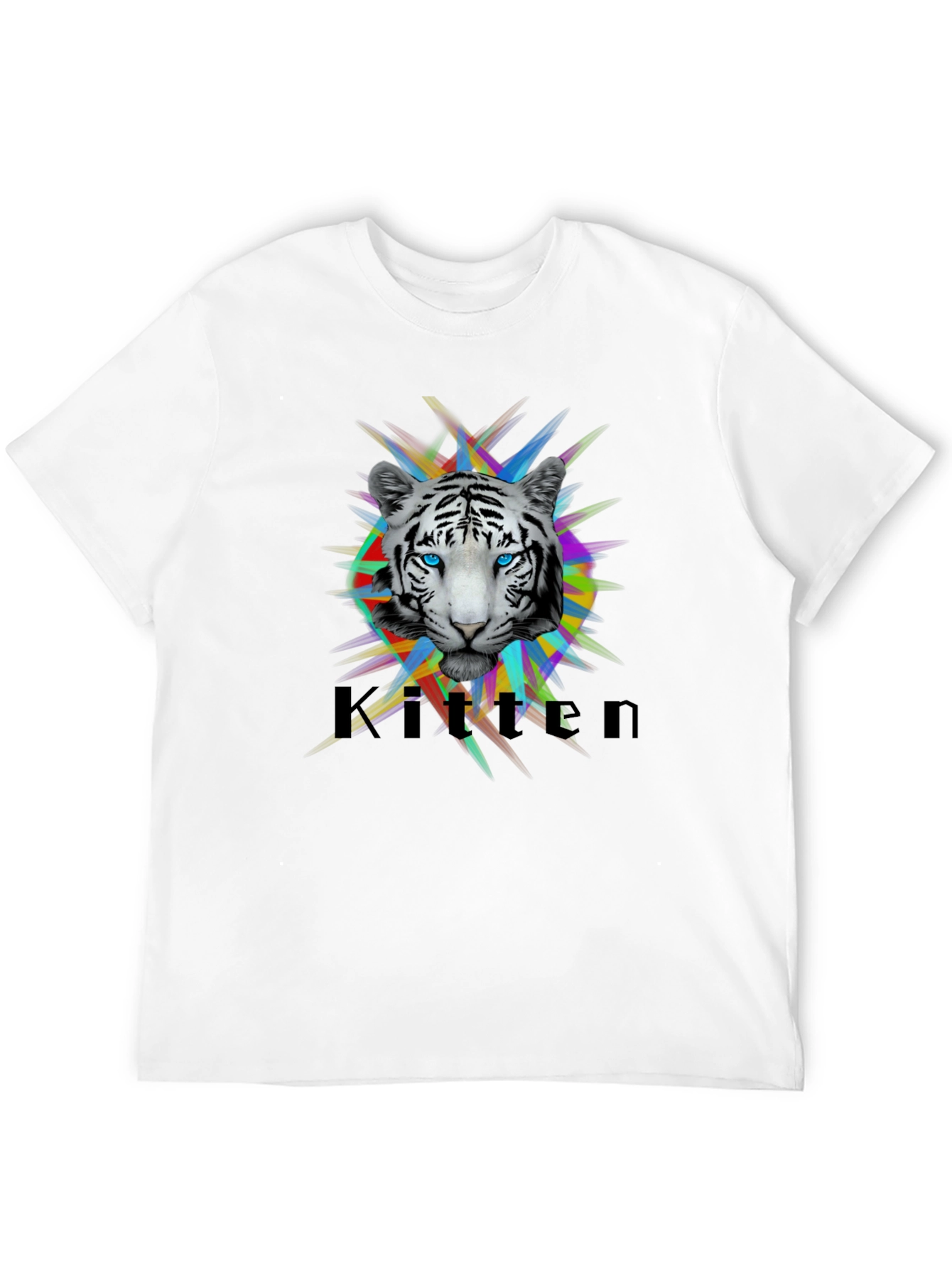 Cool Kitten Tiger Graphic T-Shirt - Black
