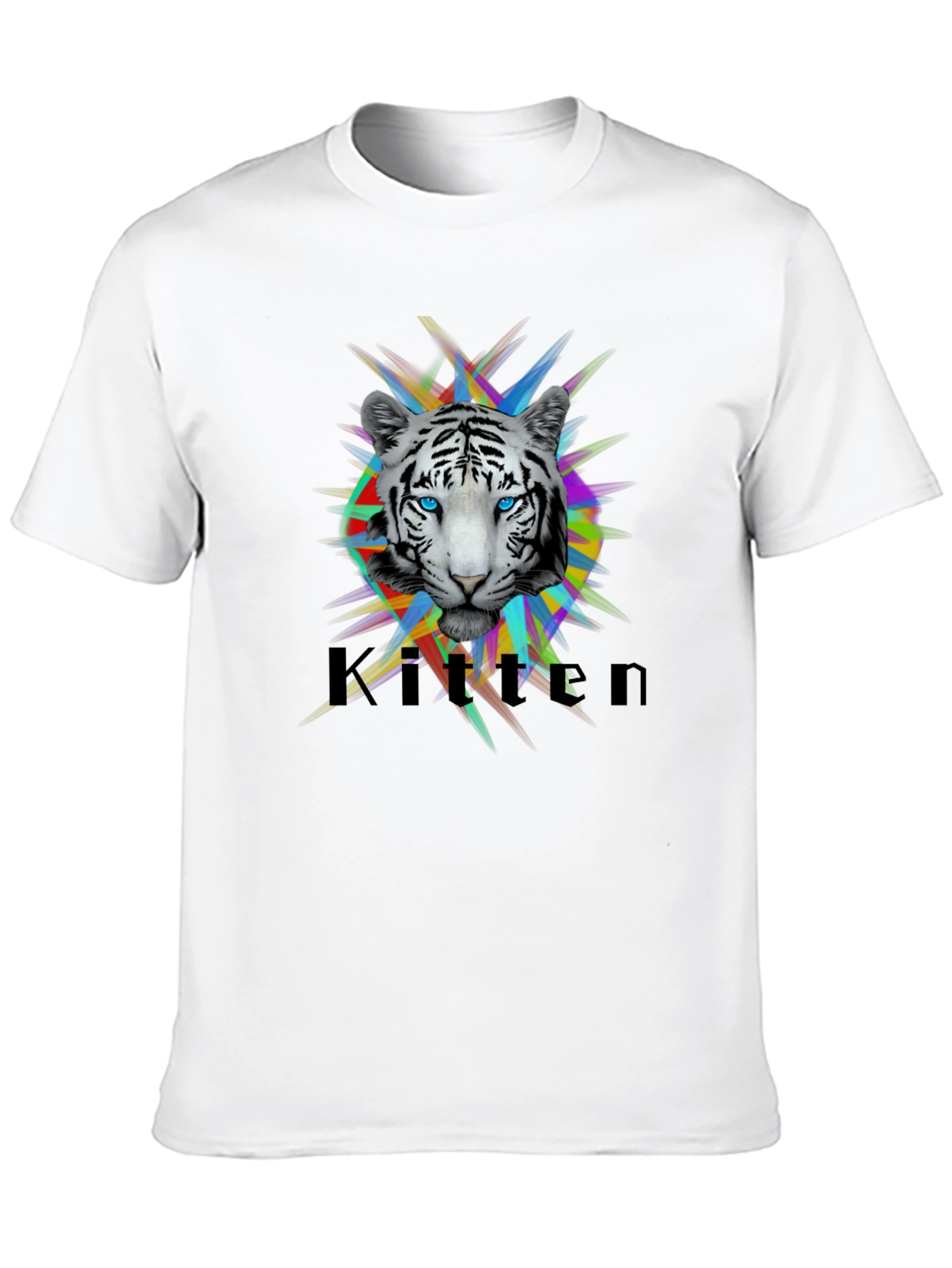 Cool Kitten Tiger Graphic T-Shirt - Black