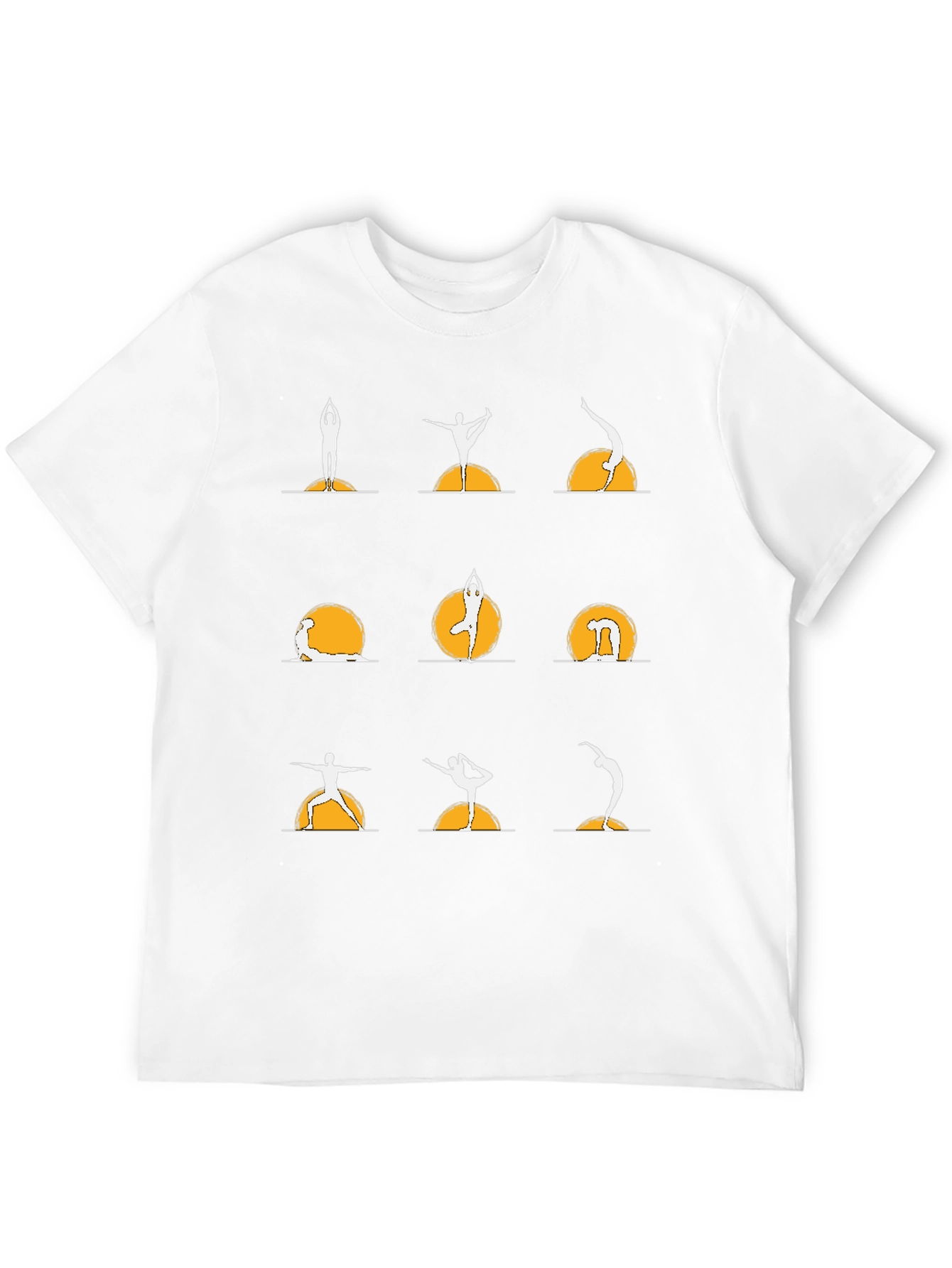 Yoga Poses Graphic Tee - Black Cotton T-Shirt