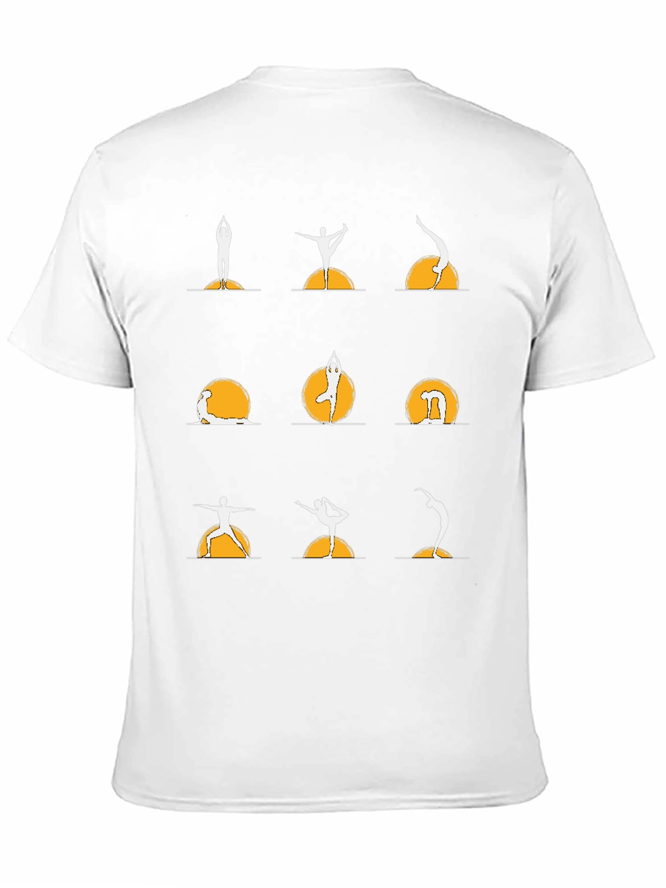 Yoga Poses Graphic Tee - Black Cotton T-Shirt