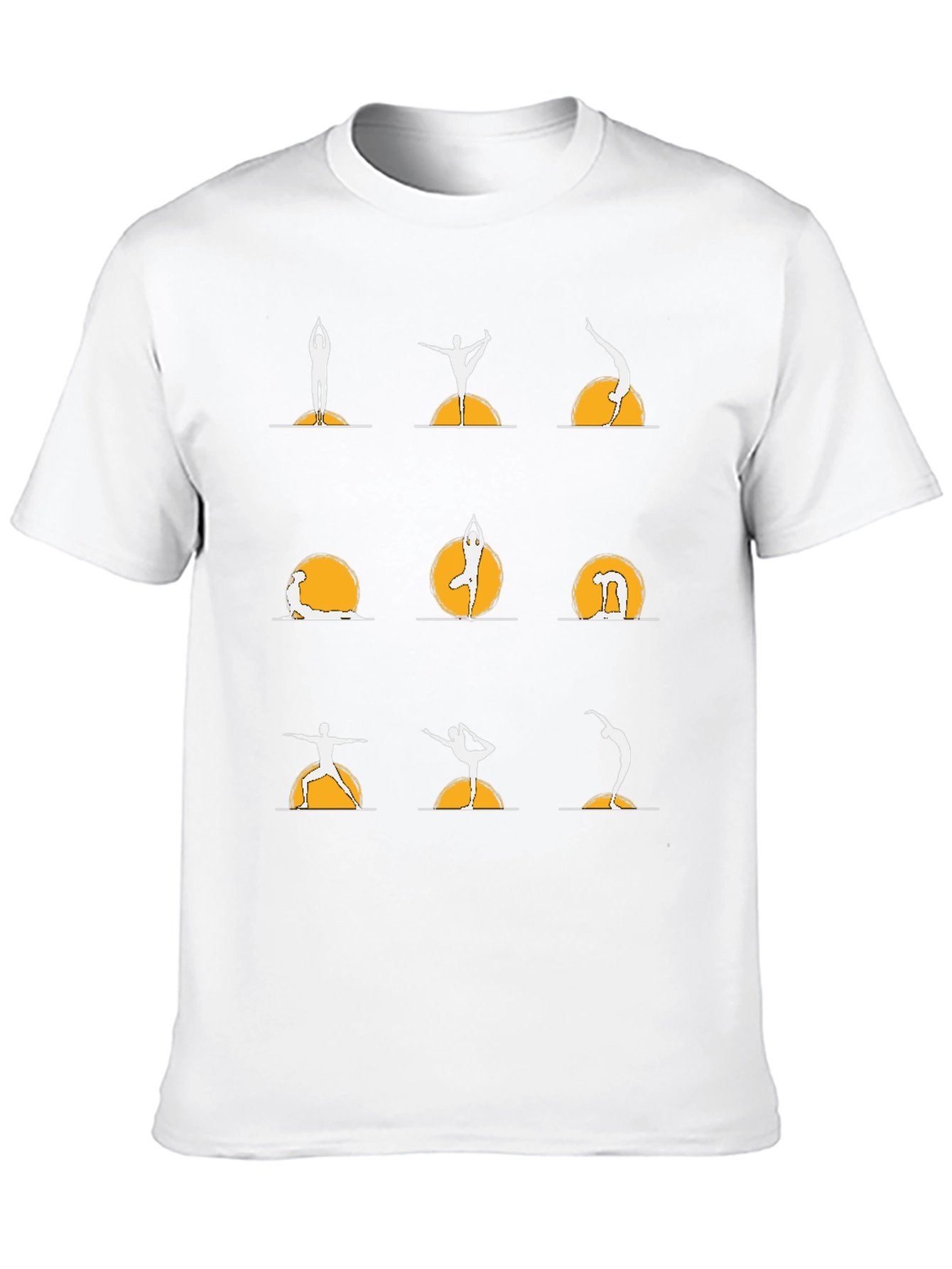 Yoga Poses Graphic Tee - Black Cotton T-Shirt