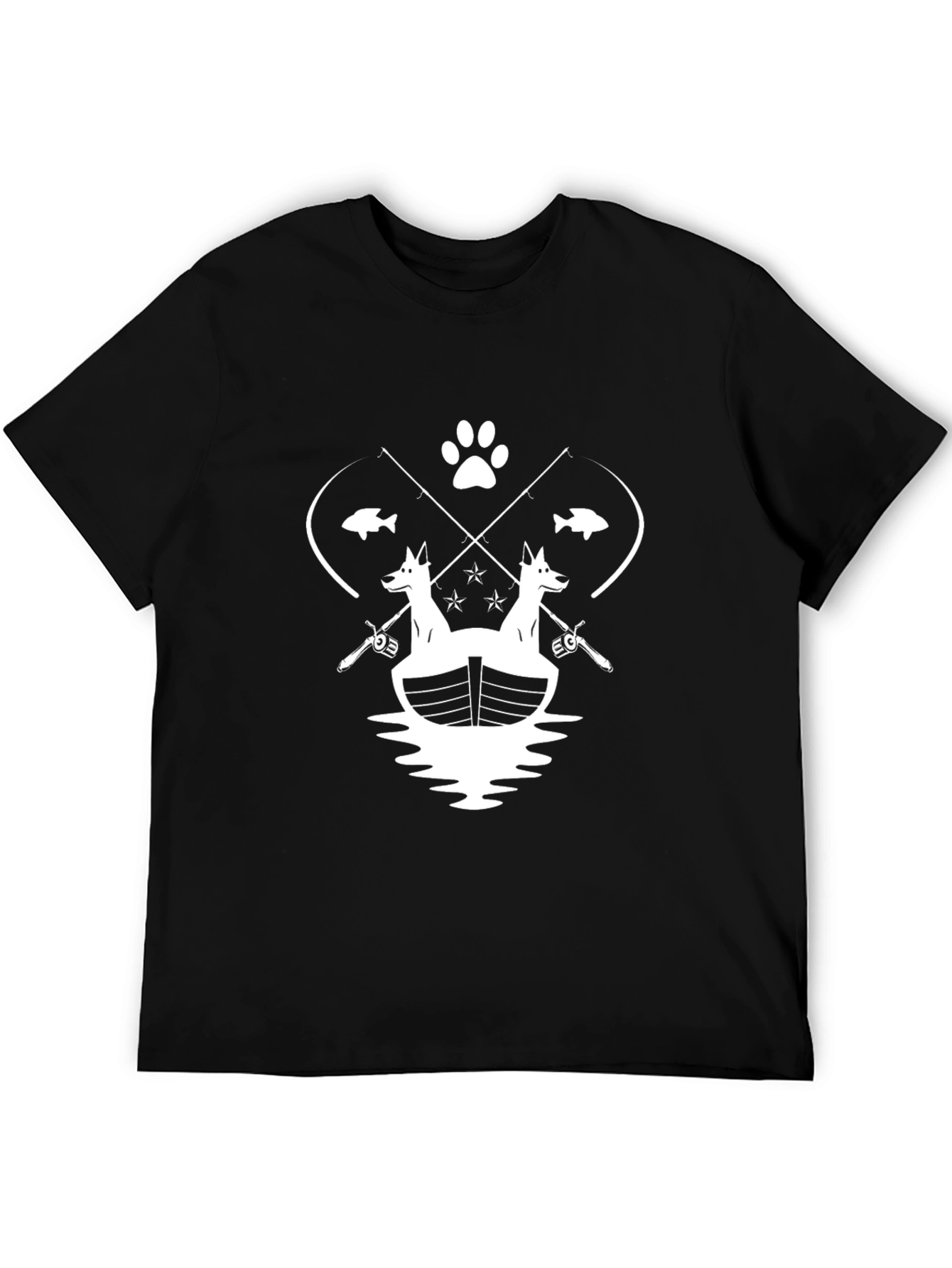 Dog Fishing T-Shirt Pet Lover Tee
