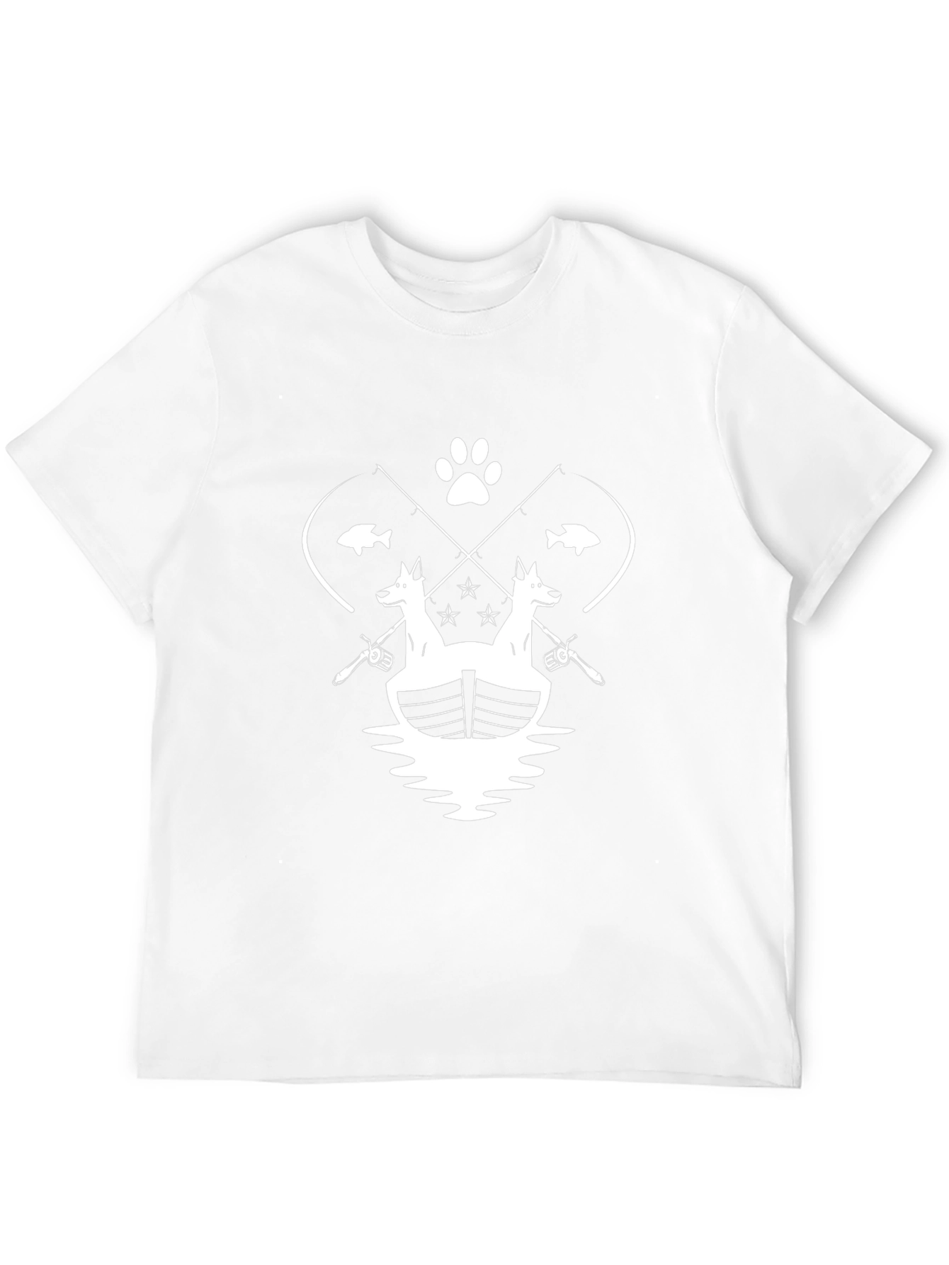 Dog Fishing T-Shirt Pet Lover Tee