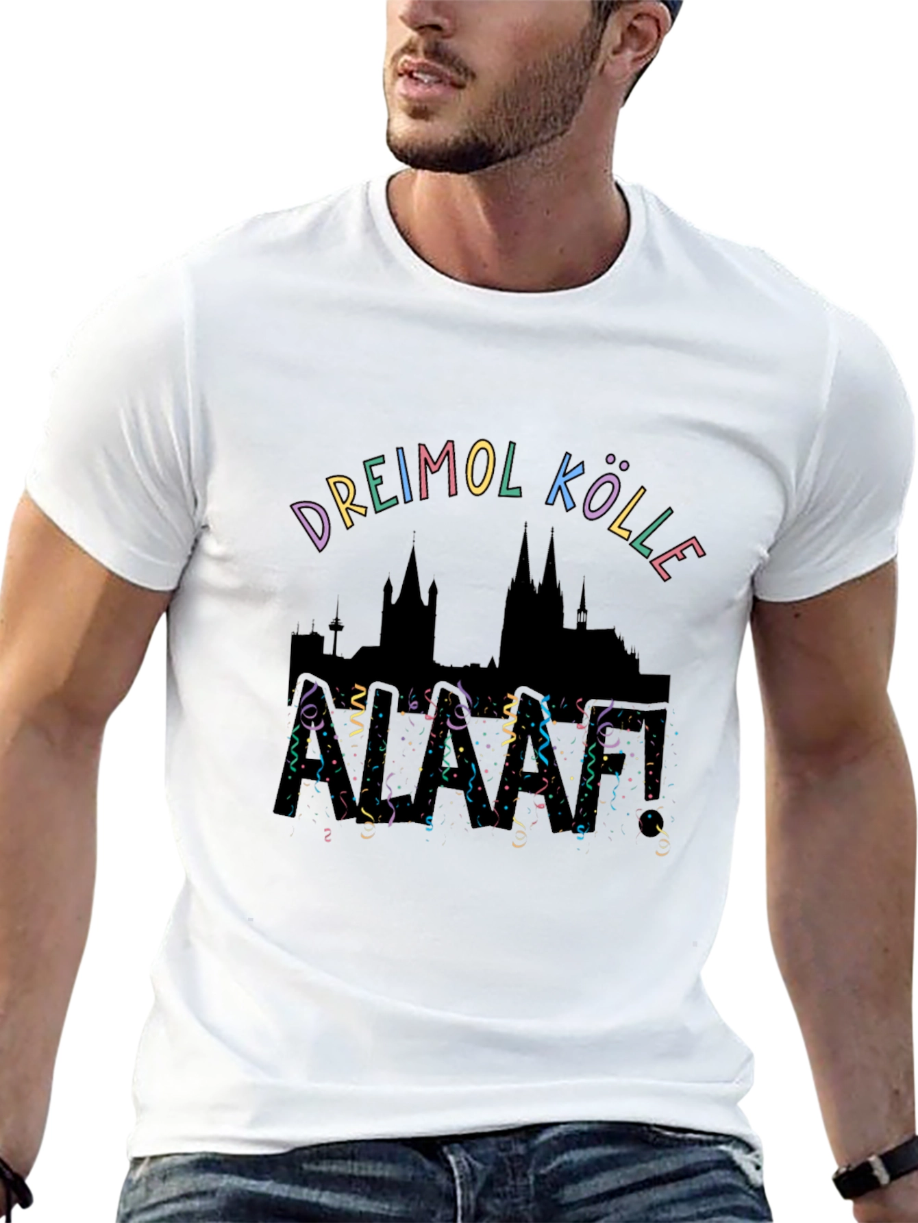 Dreimol Kölle T-Shirt - Cologne Skyline Design