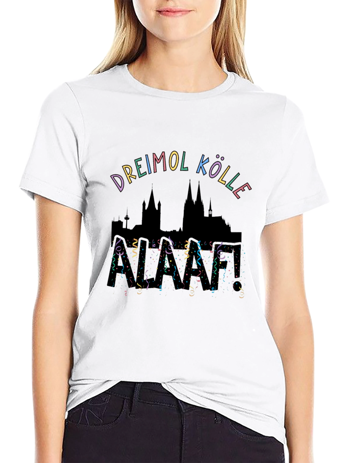 Dreimol Kölle T-Shirt - Cologne Skyline Design