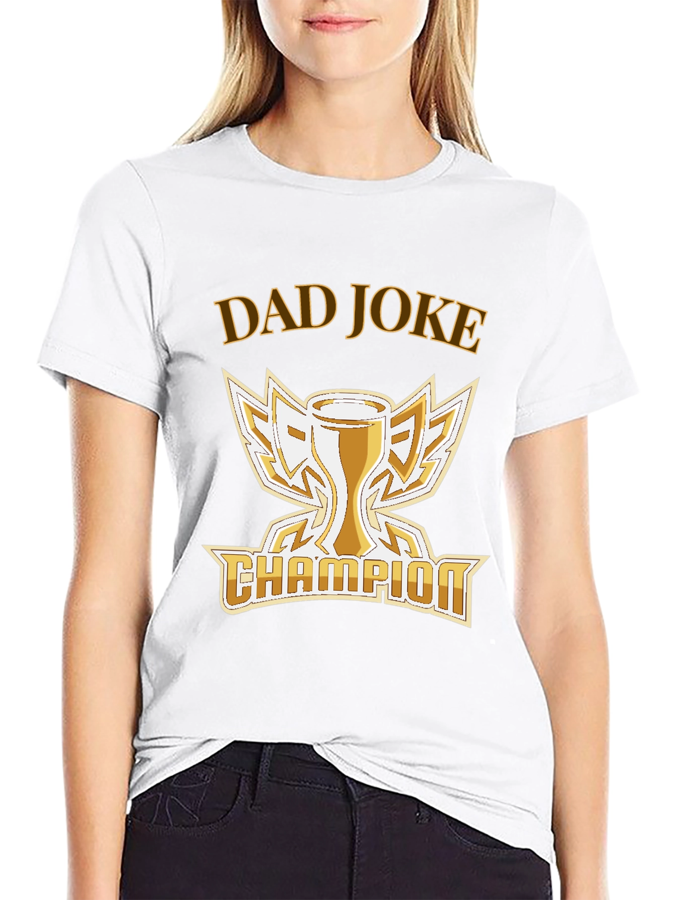 Dad Joke Champion T-Shirt -  Humorous Trophy Tee