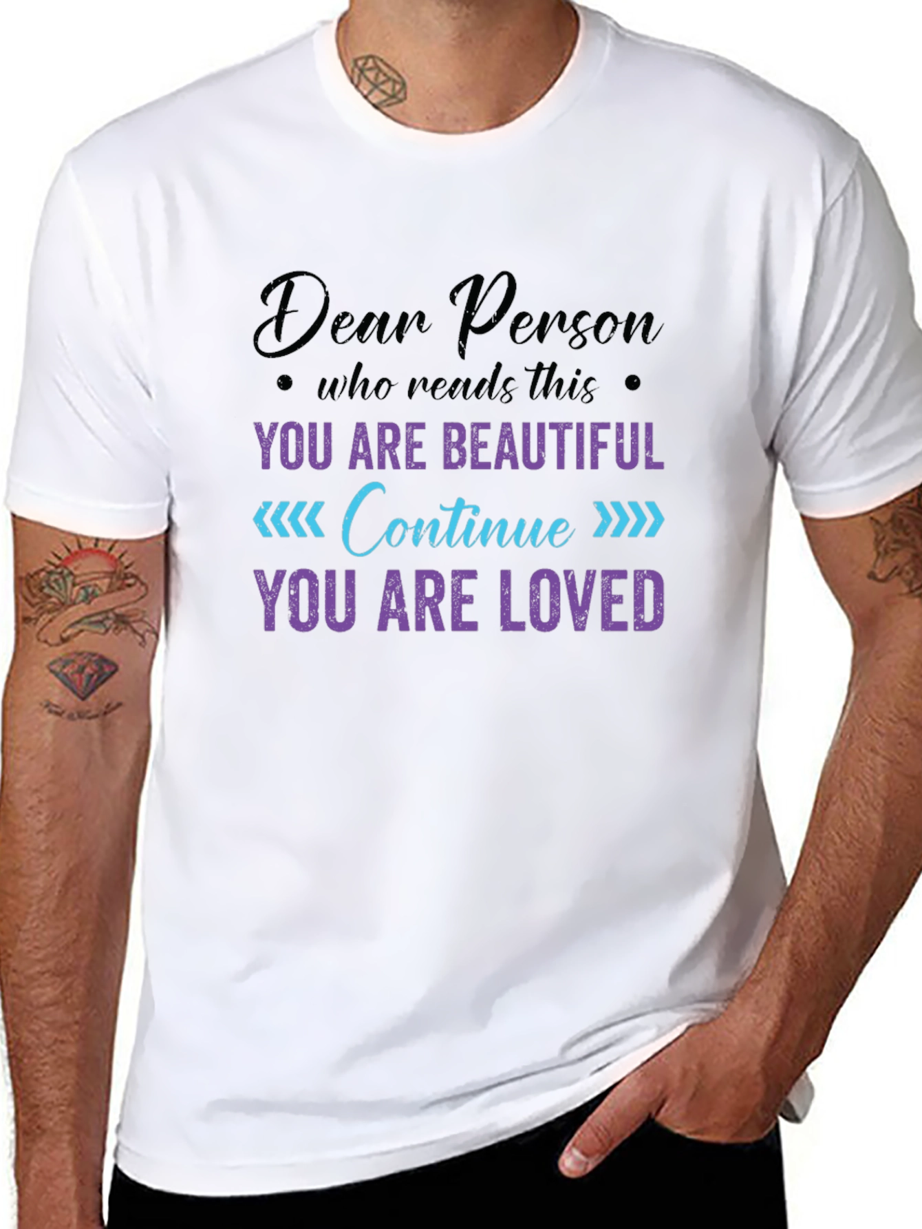 Dear Person Graphic Tee: Beautiful & Loved T-Shirt