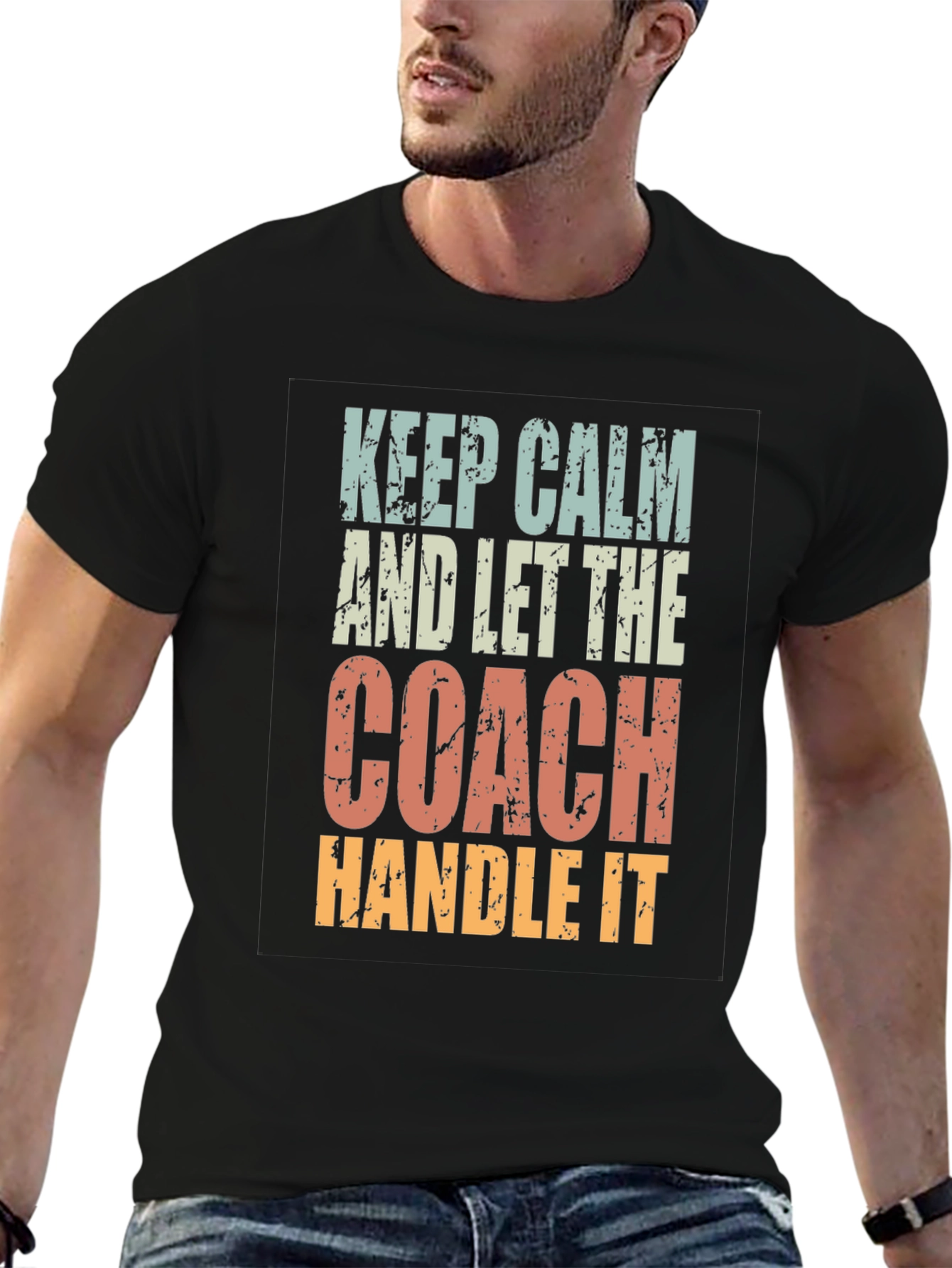 Keep Calm Coach T-Shirt: Funny Sports Fan Tee