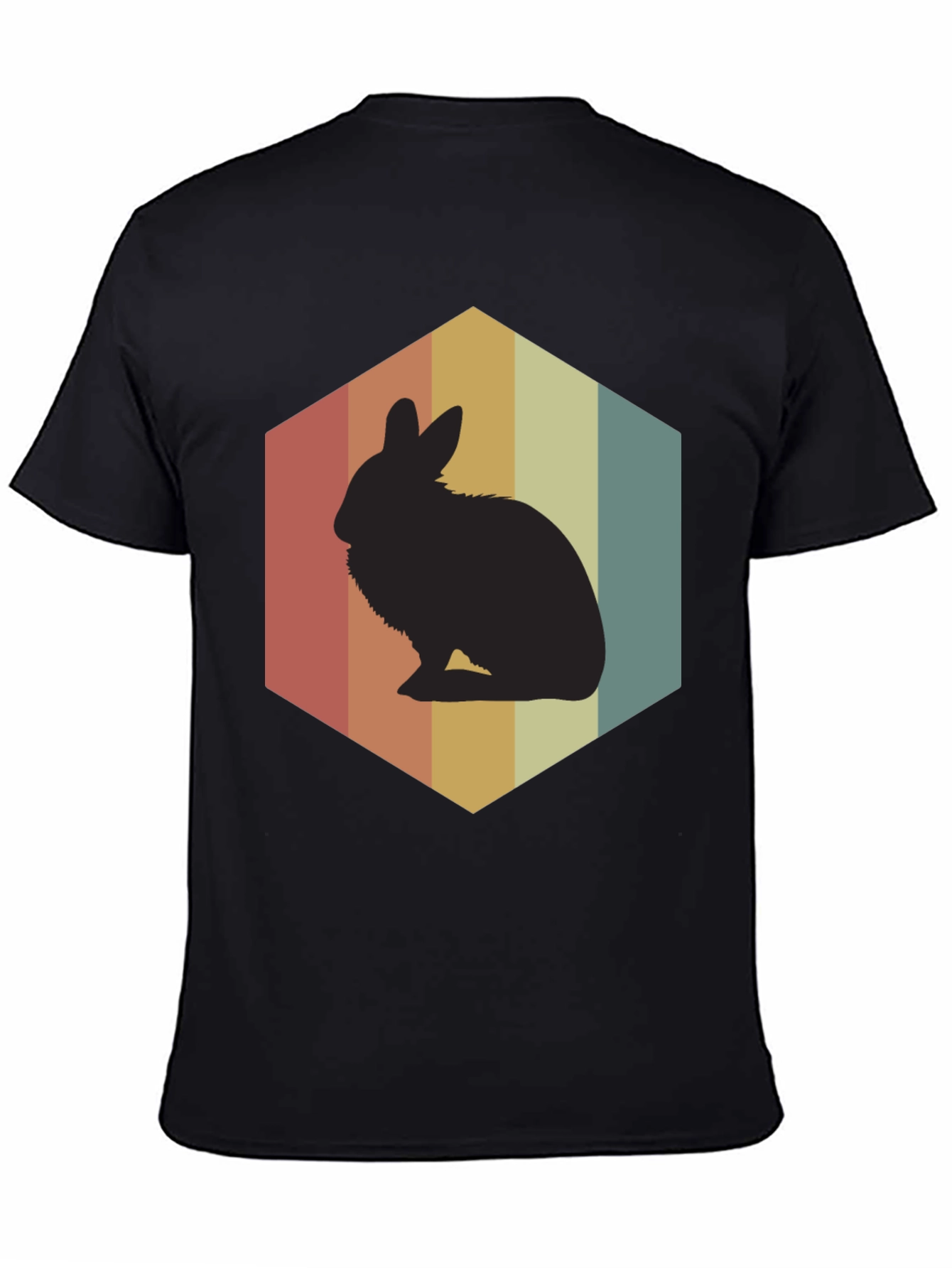 Retro Rabbit Graphic Tee - Black