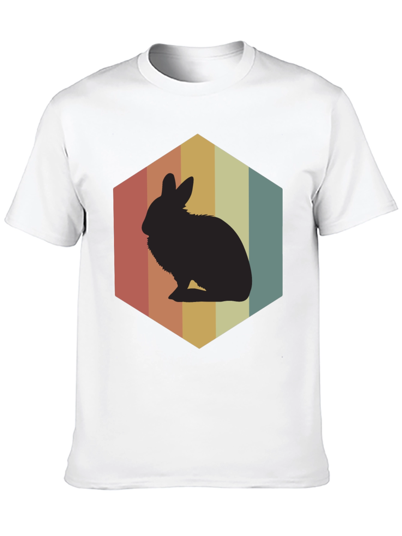 Retro Rabbit Graphic Tee - Black