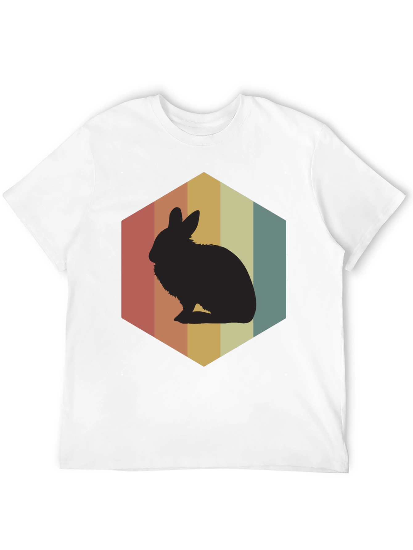 Retro Rabbit Graphic Tee - Black