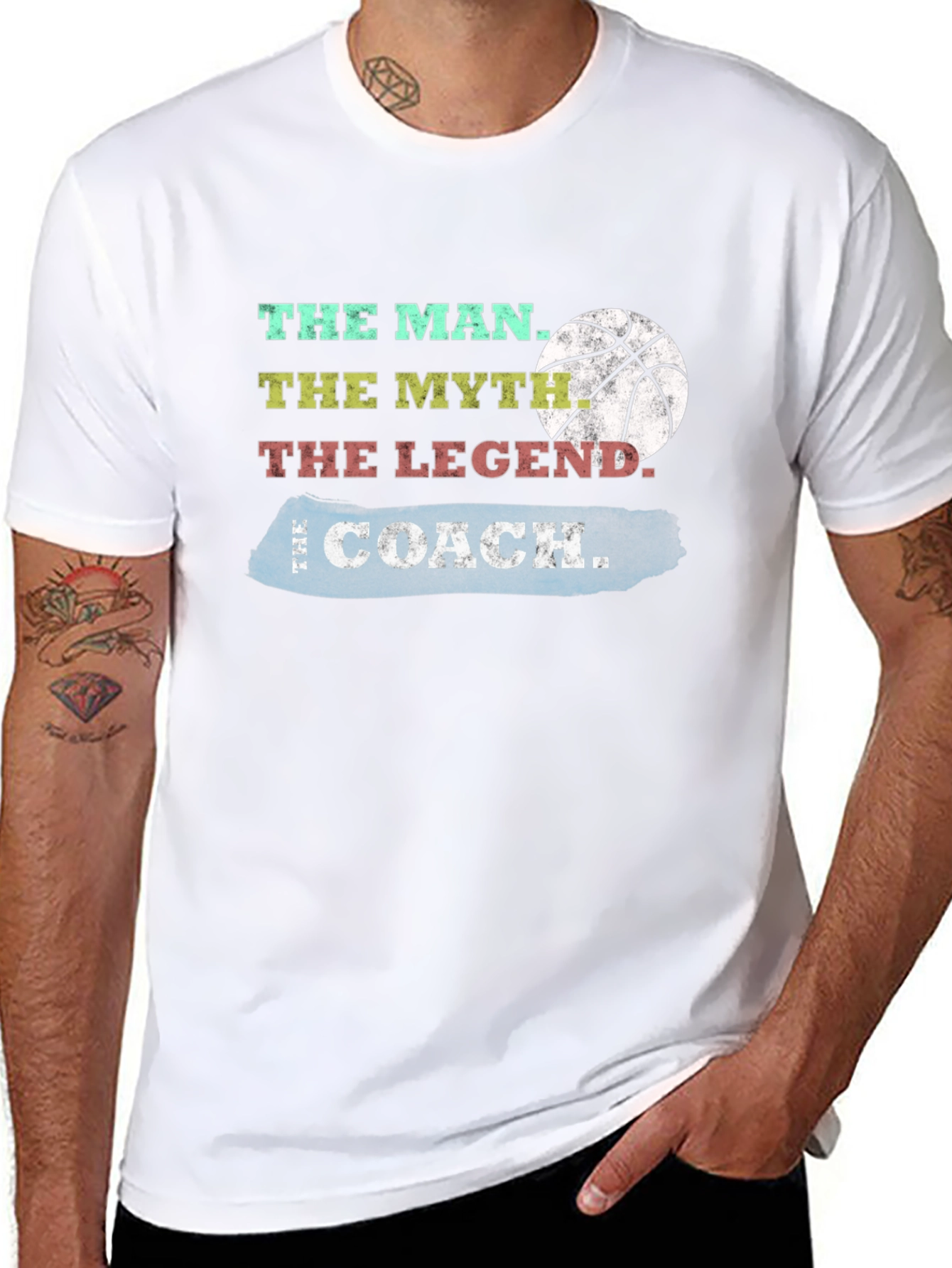 The Coach T-Shirt: Man Myth Legend Basketball Tee