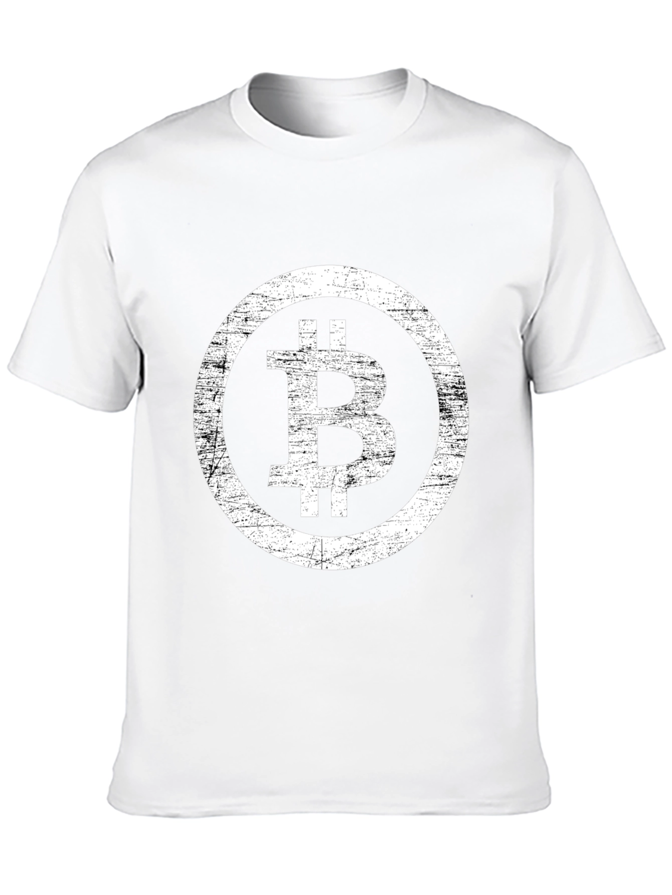 Bitcoin Logo Distressed Black T-Shirt