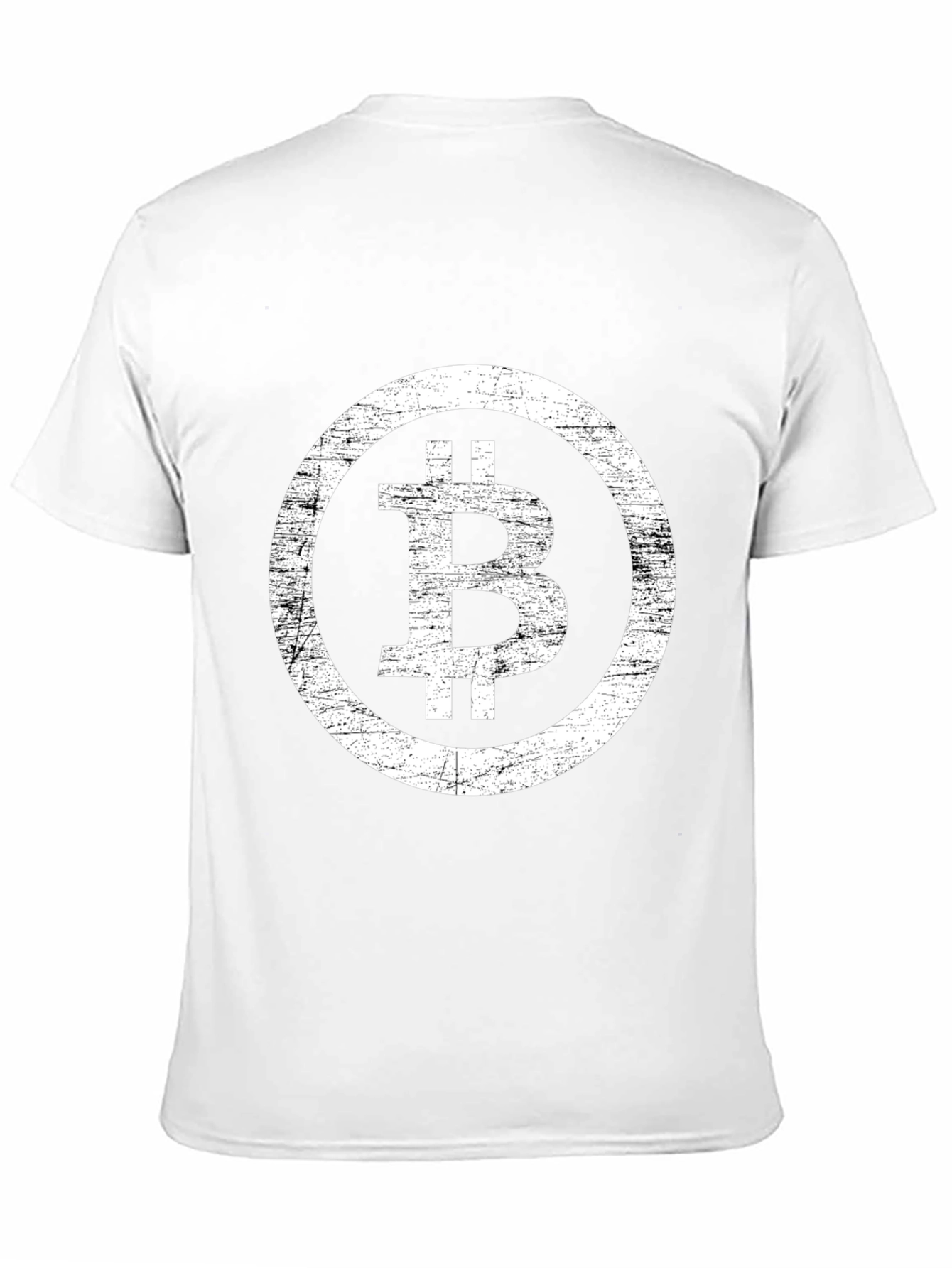 Bitcoin Logo Distressed Black T-Shirt