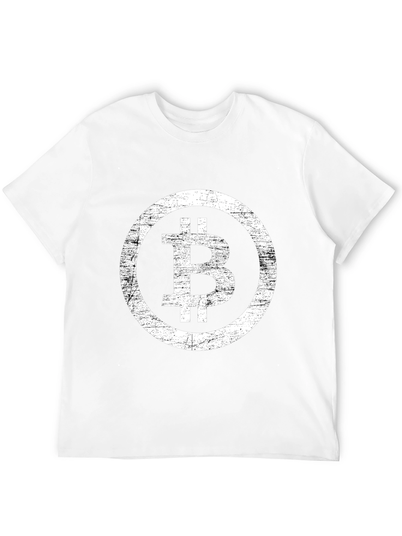 Bitcoin Logo Distressed Black T-Shirt