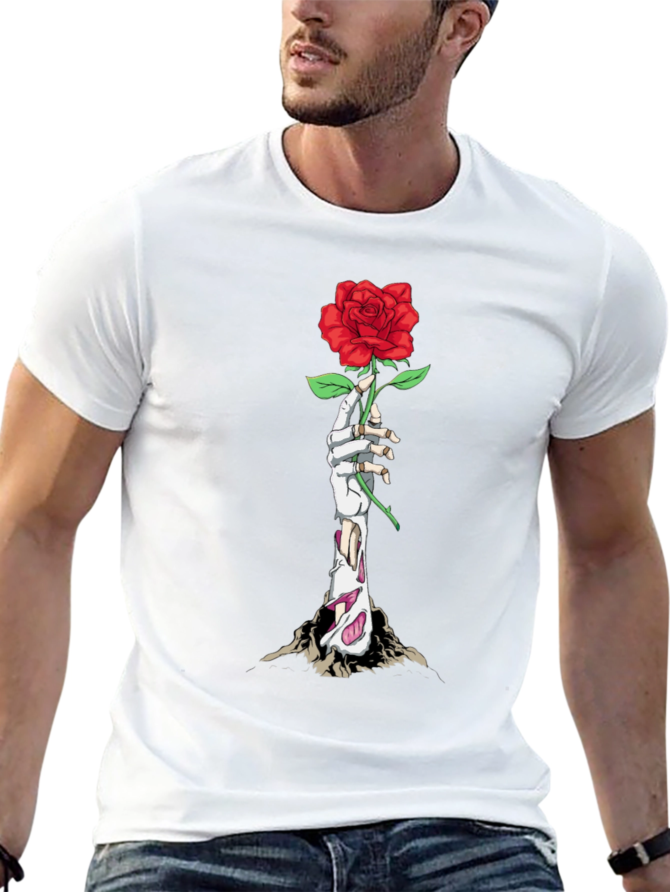 Rose Zombie Hand T-Shirt