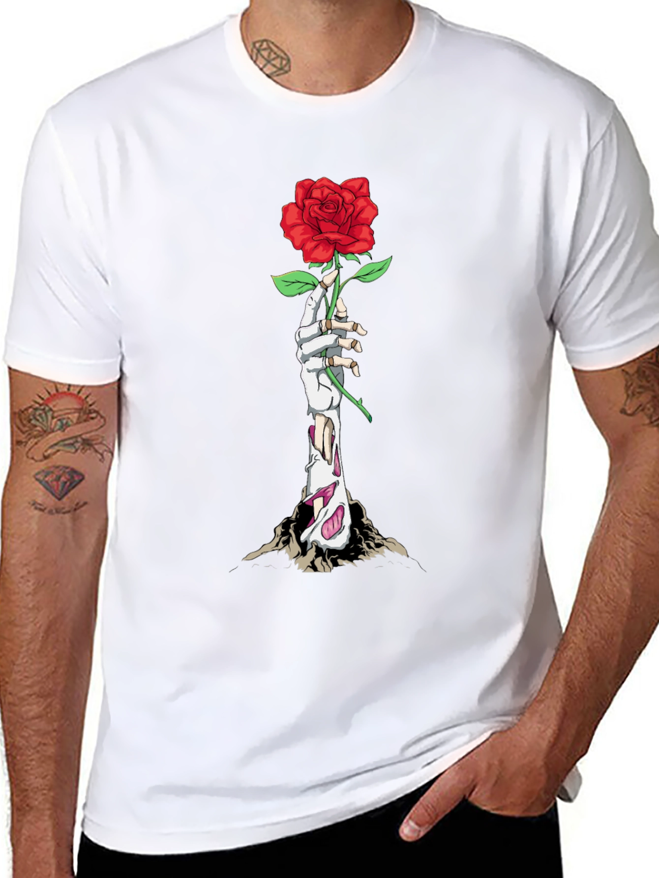 Rose Zombie Hand T-Shirt