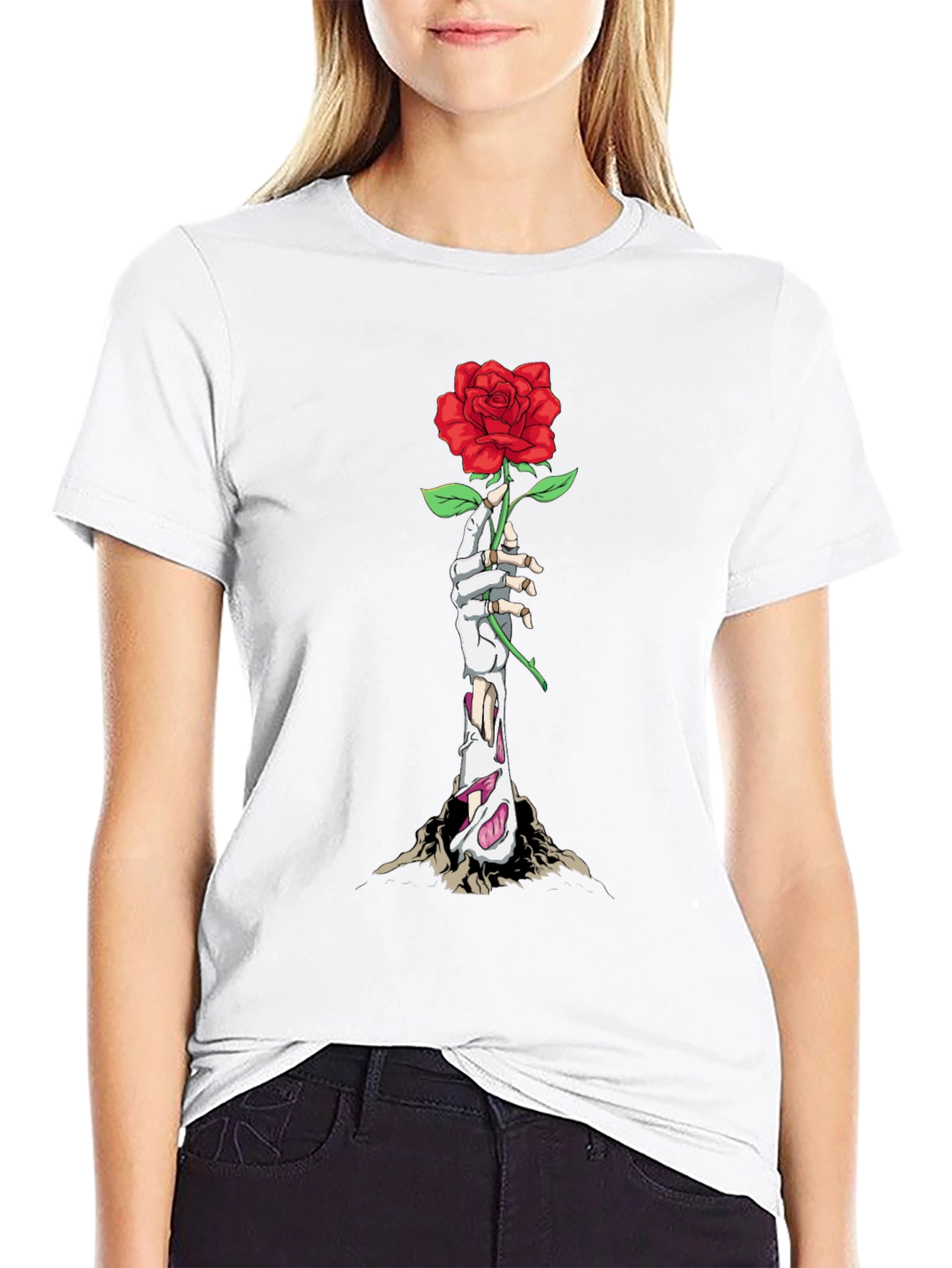 Rose Zombie Hand T-Shirt